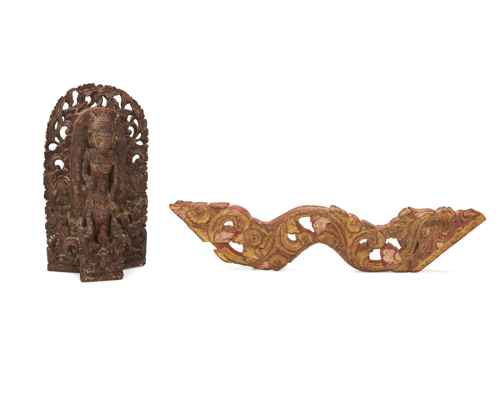 Two Indonesian carved wood items (1 of 7)