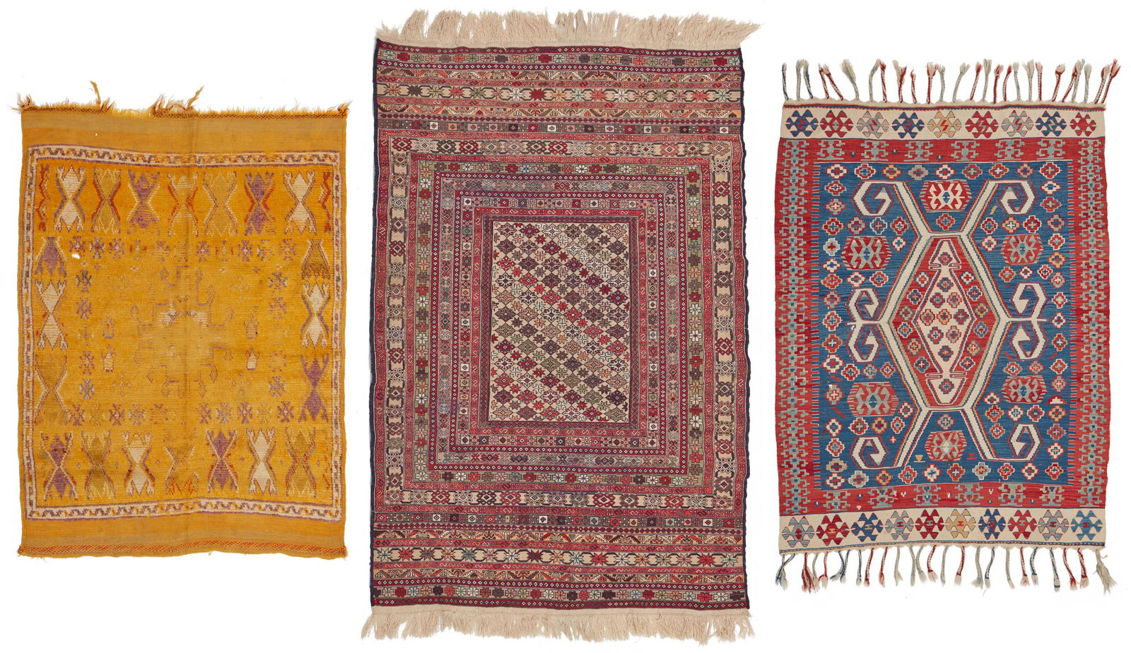 A group of three Afgan flatweave rugs (1 of 13)