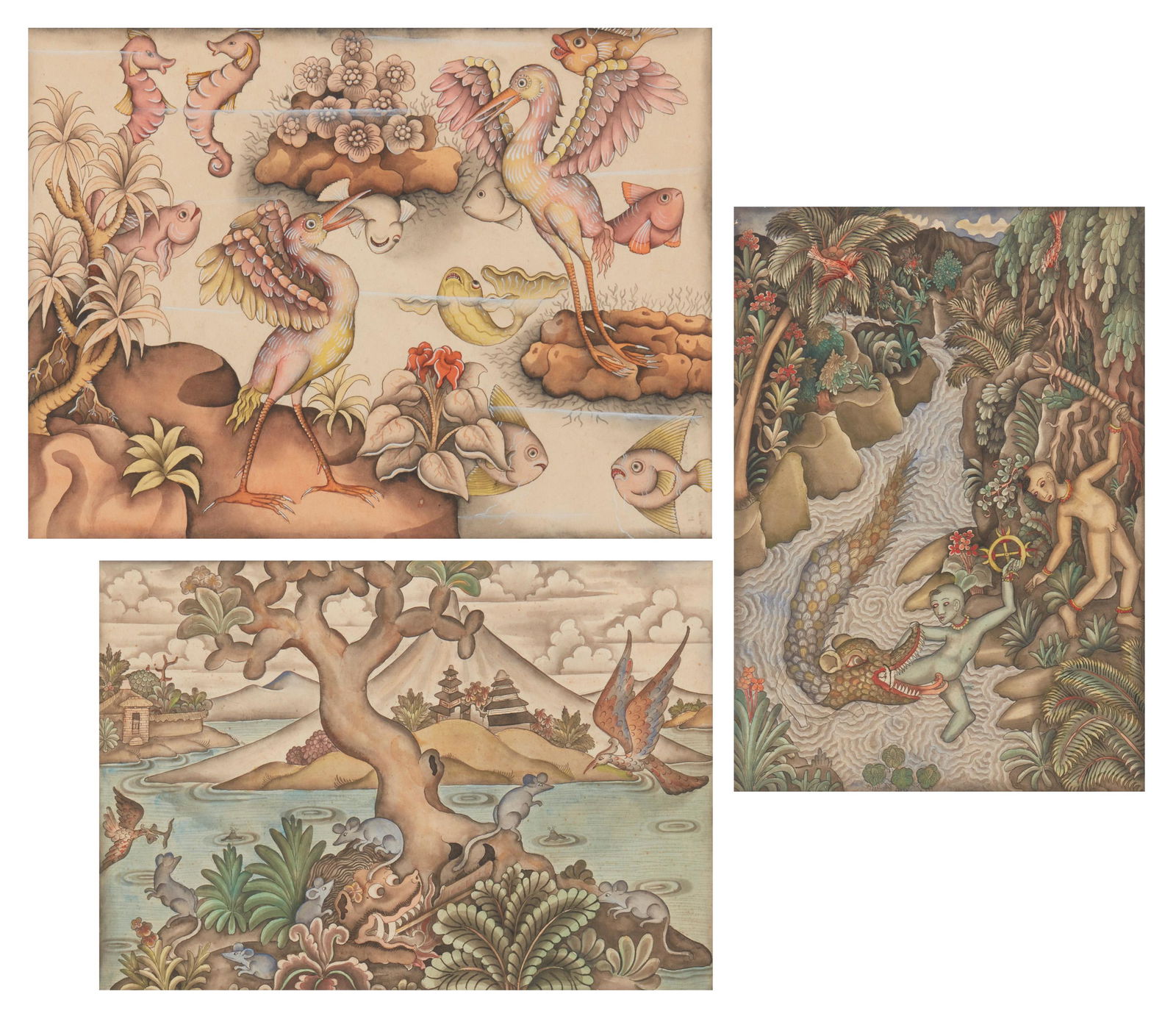 Three Balinese works on paper (1 of 11)