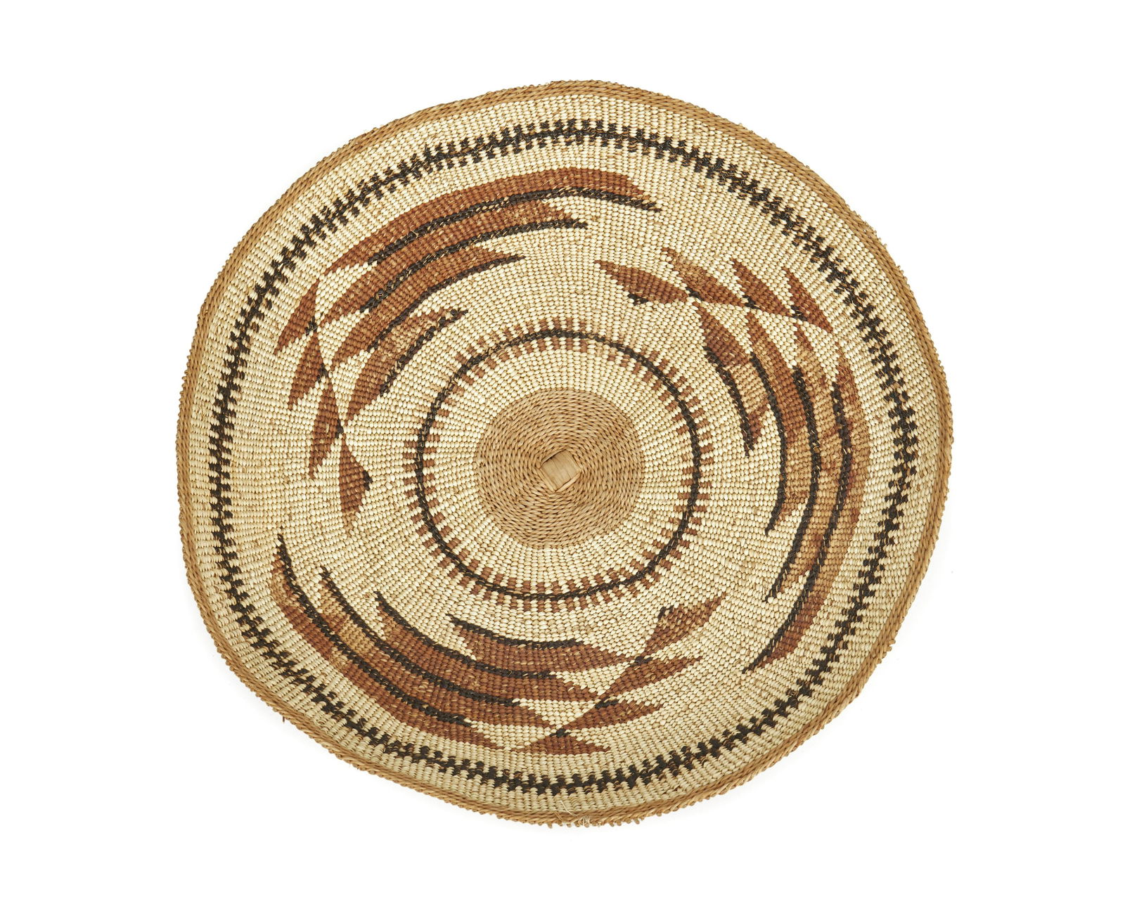 A Hupa basketry tray (1 of 2)