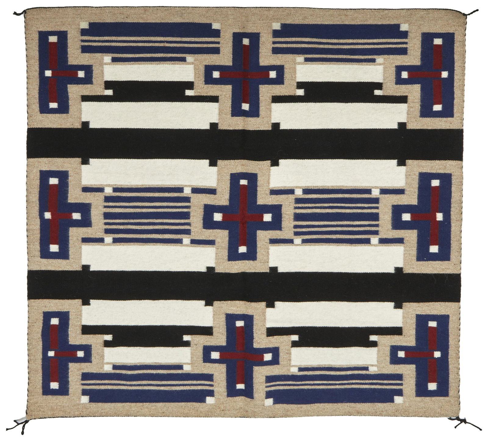A Navajo/Dine Third Phase Revival chief's-style blanket (1 of 3)
