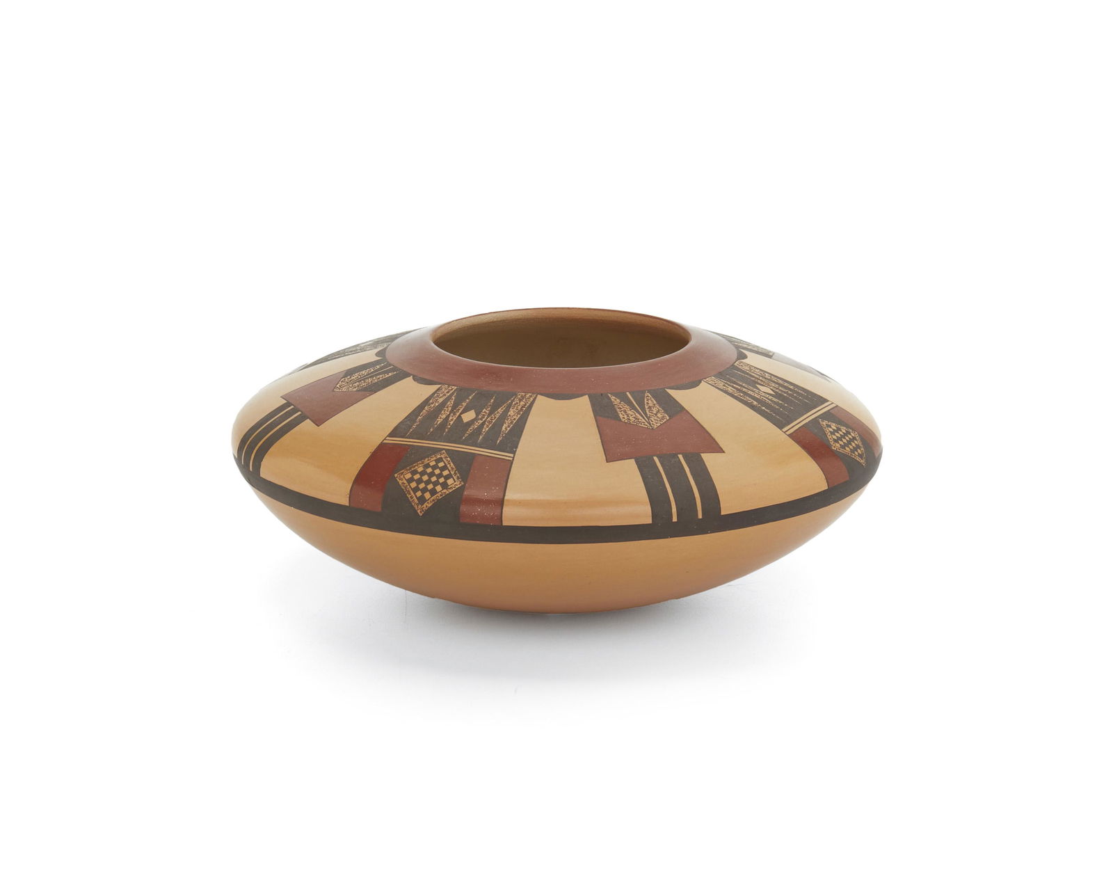 A Steve Lucas Hopi-Tewa pottery seed pot (1 of 3)