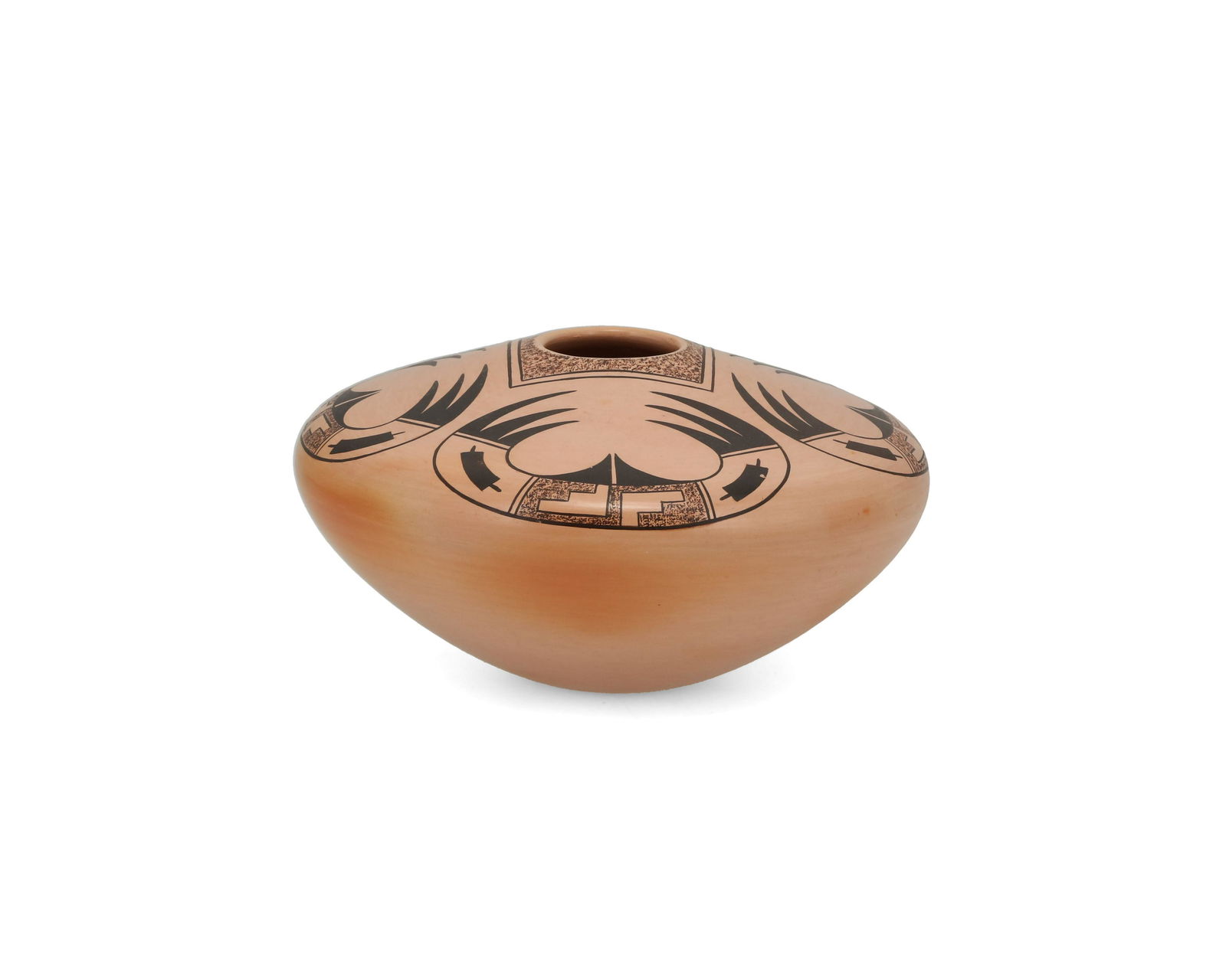 A Diannah Tahbo Hopi-Tewa pottery seed pot (1 of 2)