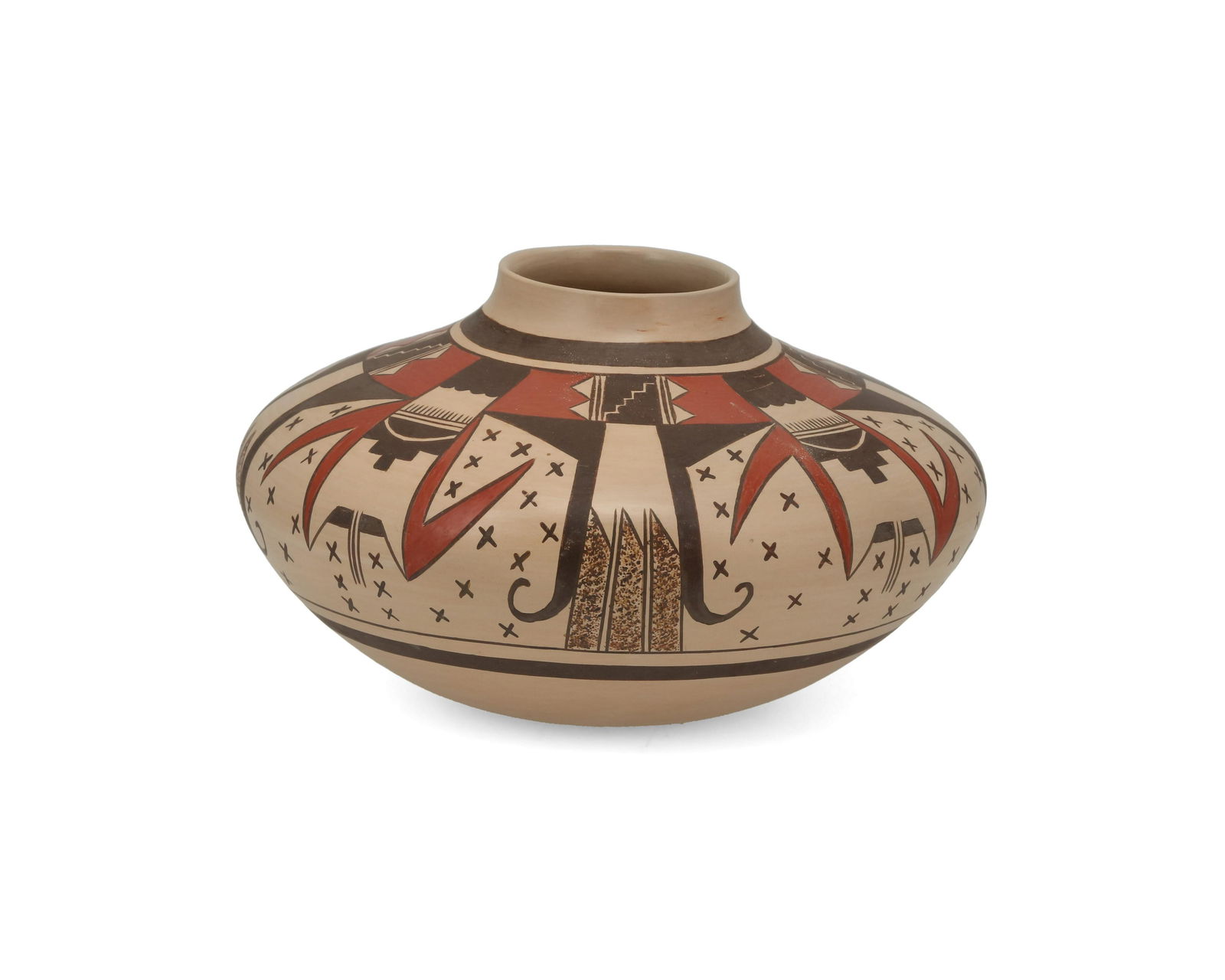 A Rayvin Nampeyo Hopi polychrome pottery jar (1 of 2)