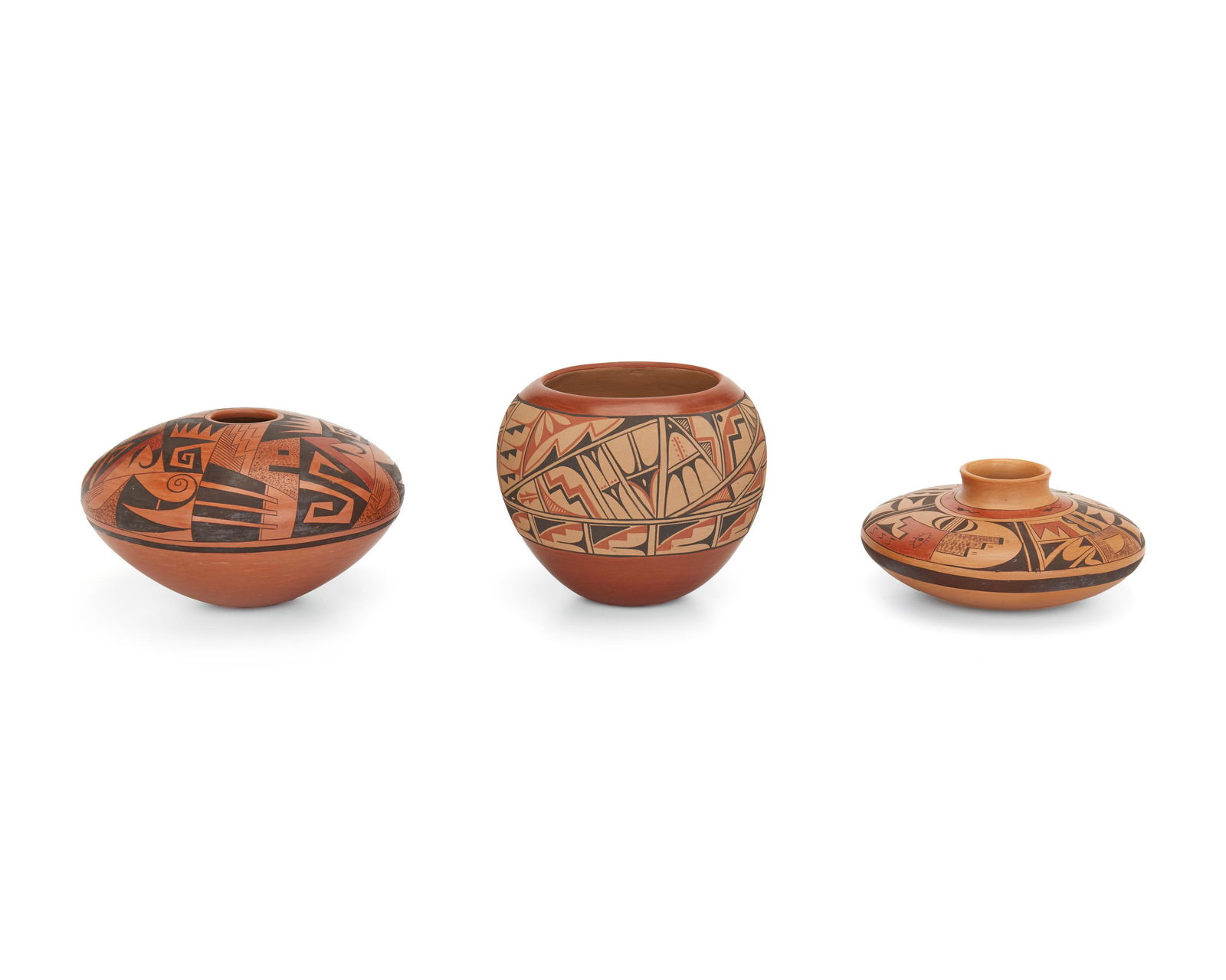 A group of Jemez and Hopi polychrome pottery (1 of 5)