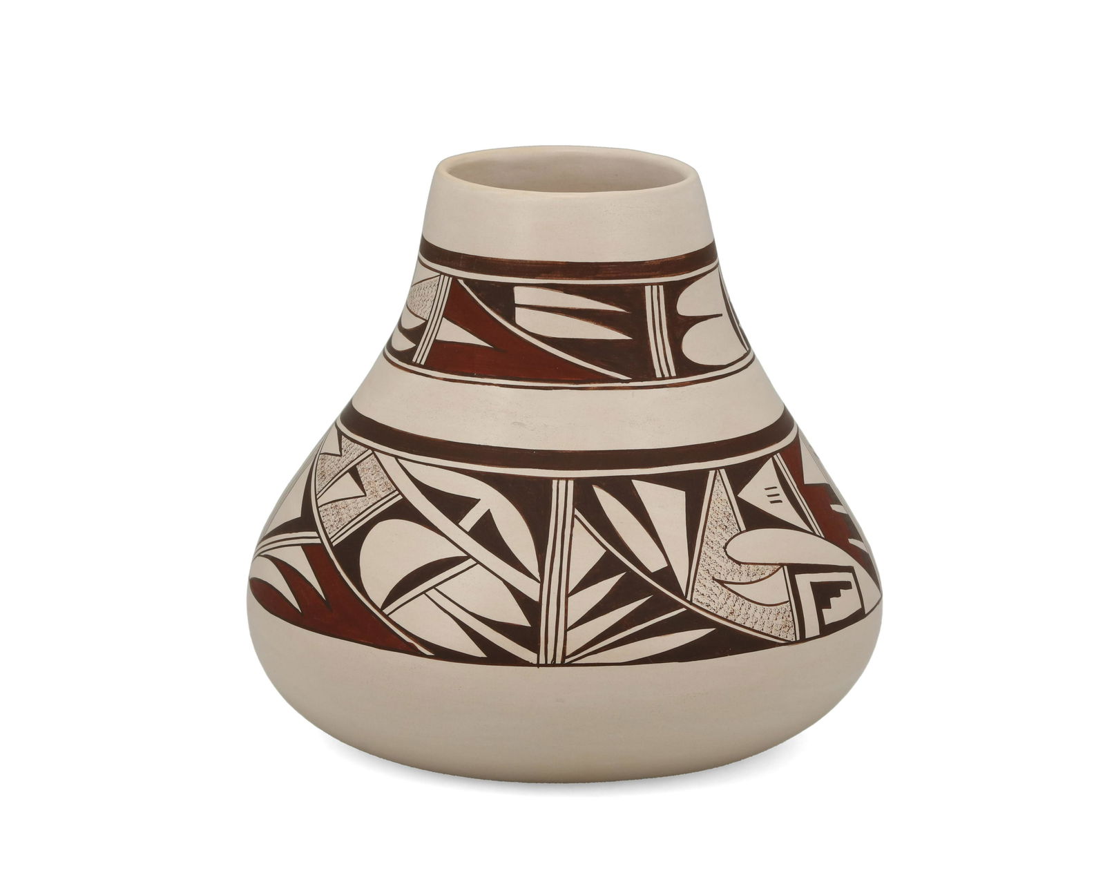 A Joy Navasie, Second Frog Woman, Hopi-Tewa pottery jar (1 of 2)