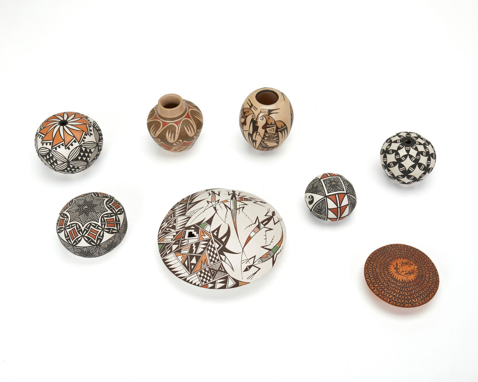 A group of miniature Pueblo pottery vessels (1 of 12)