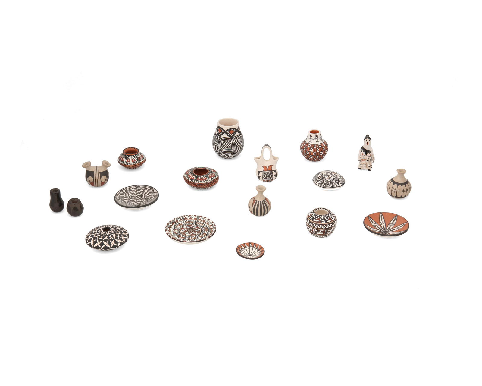 A group of miniature Southwest pottery vessels (1 of 18)