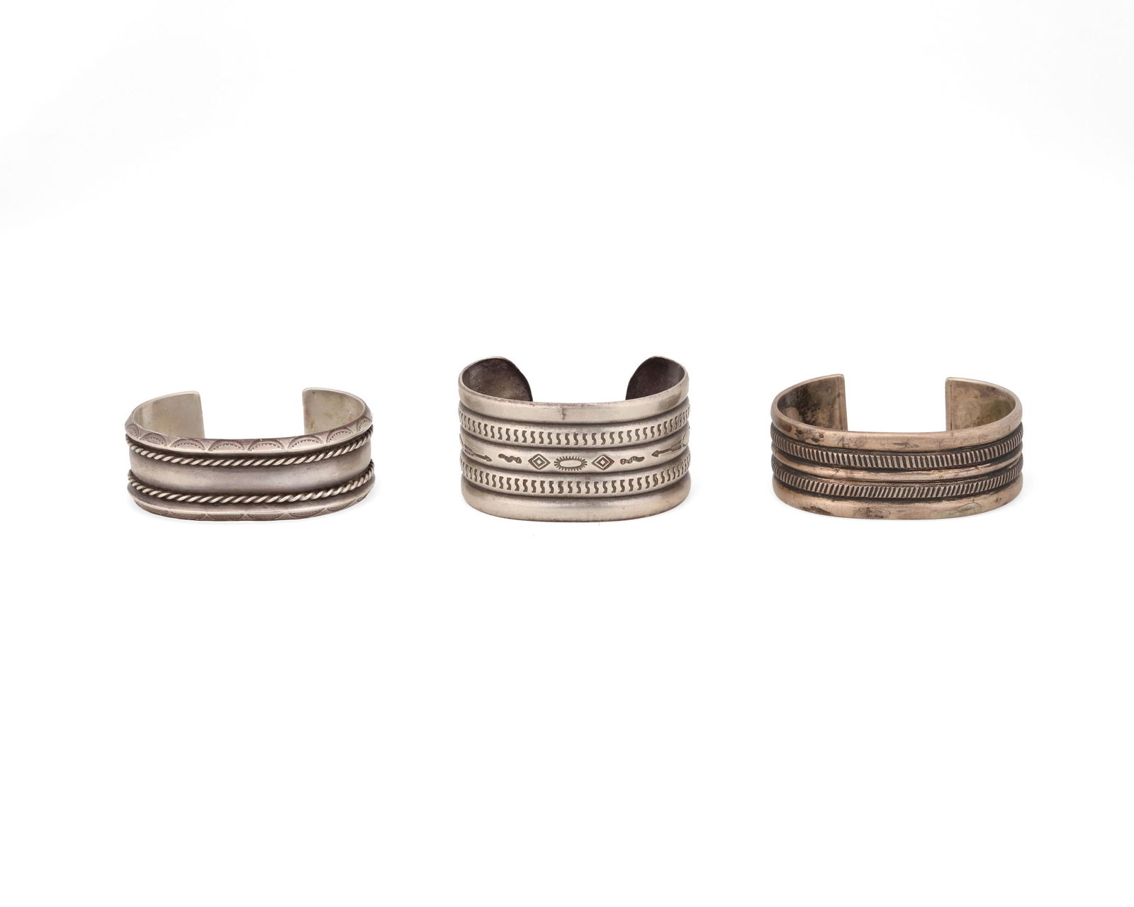 Three Southwest silver cuff bracelets (1 of 2)