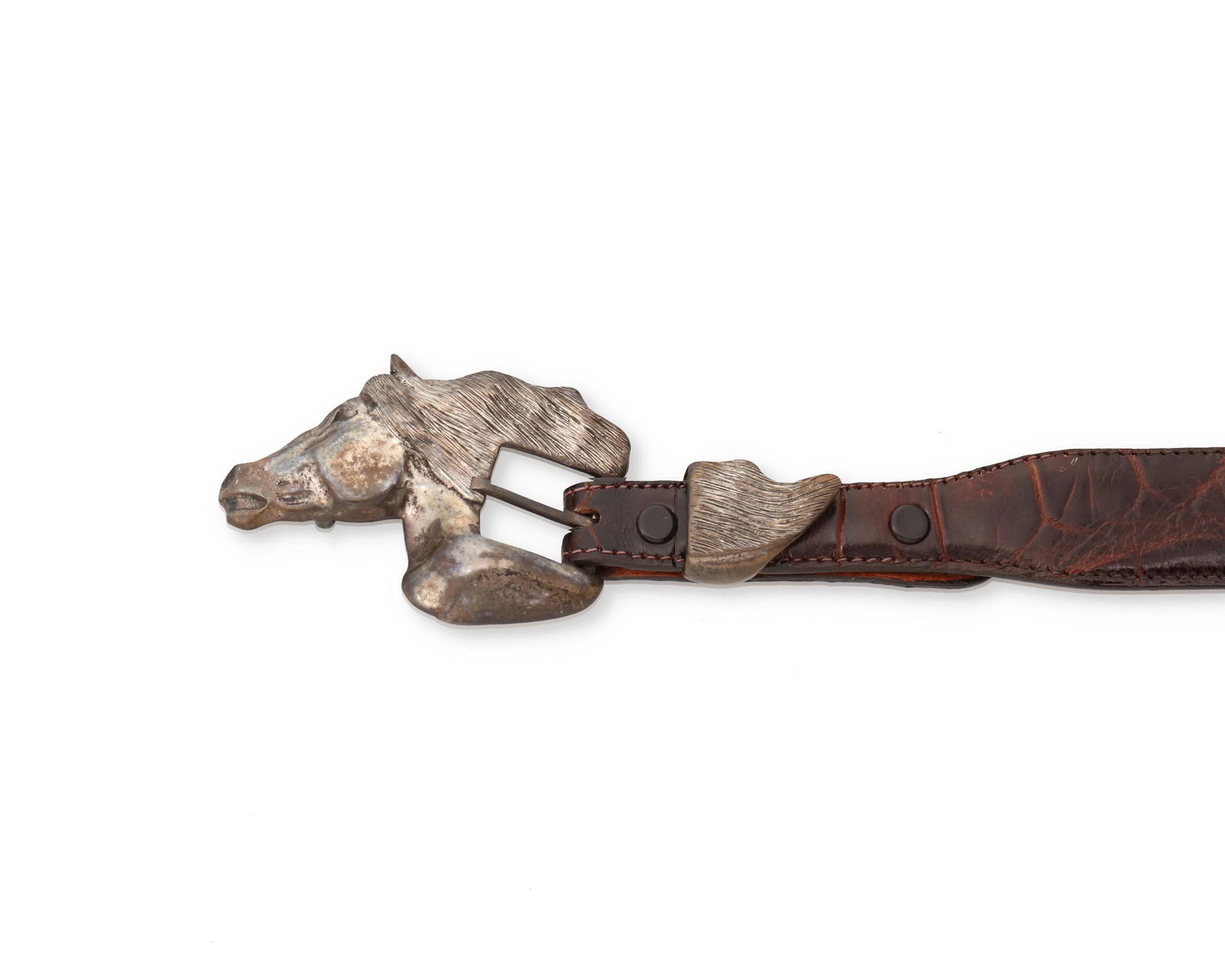 A sterling silver horse buckle belt (1 of 3)