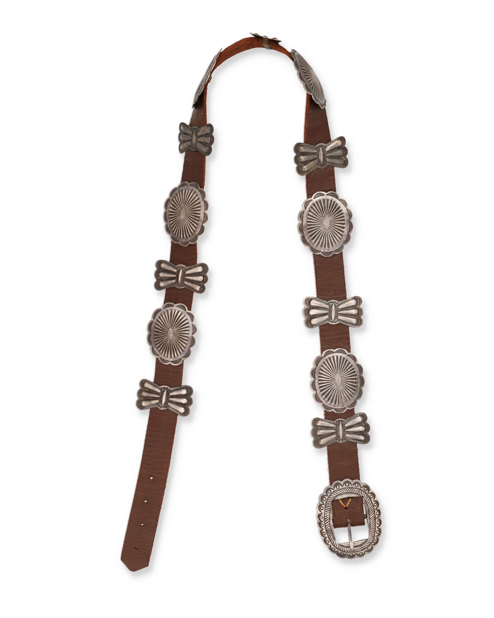 A Navajo/Dine silver concho belt (1 of 2)