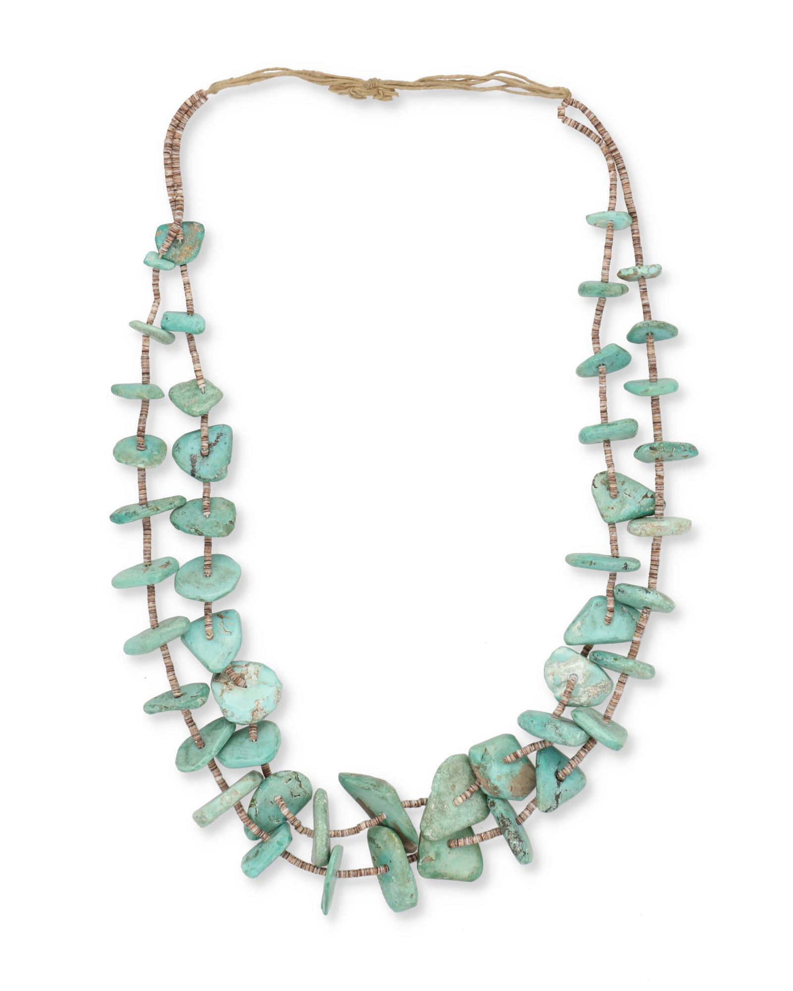 A Pueblo turquoise and heishi shell necklace (1 of 1)