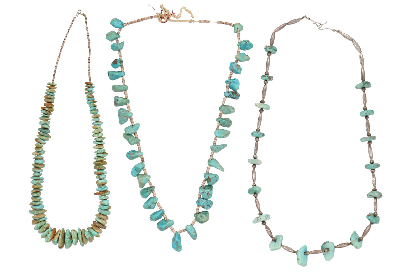 Three Pueblo-style turquoise necklaces (1 of 1)