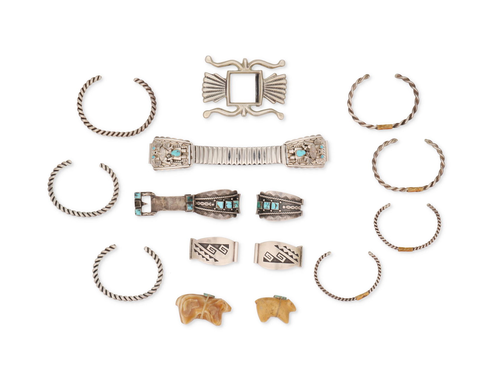 A group of various Southwest jewelry items (1 of 1)