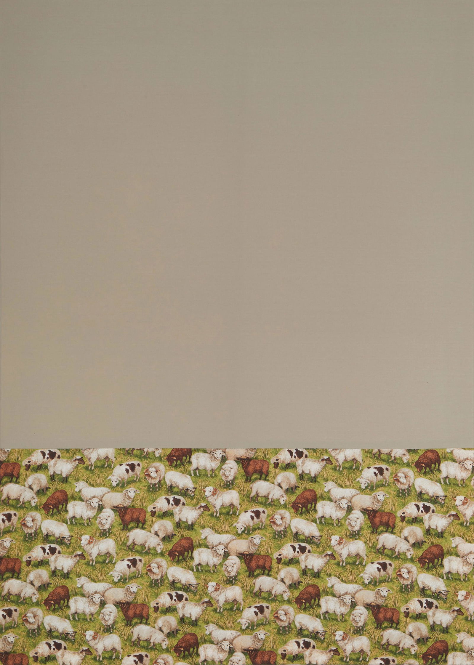 Andreas Diefenbach (b. 1973, German): Interesting People Leaving at One-Thirty, 2007 Fabric collage Signed, titled, and dated verso: Andreas Diefenbach 55" H x 39.25" W Provenance: Jack Tilton Gallery, New York The Blake Byrne Colle