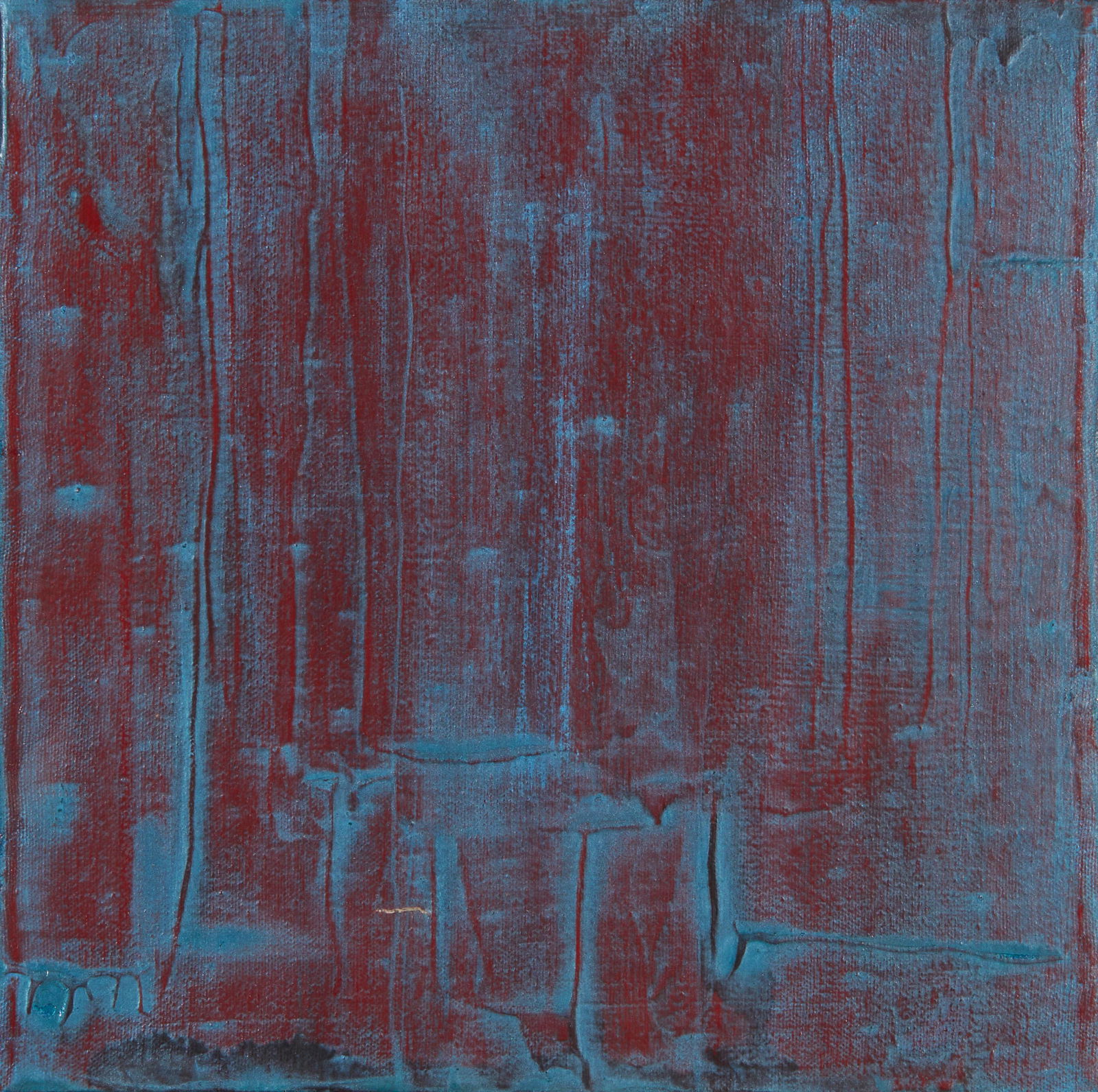 John Zinsser (b. 1961, American): Ten Percent Solitude, 1990 Oil and enamel on canvas Signed, titled, and dated verso: John Zinsser 12" H x 12" W Provenance: Thomas Solomon's Garage, Los Angeles, CA The Blake Byrne Collection