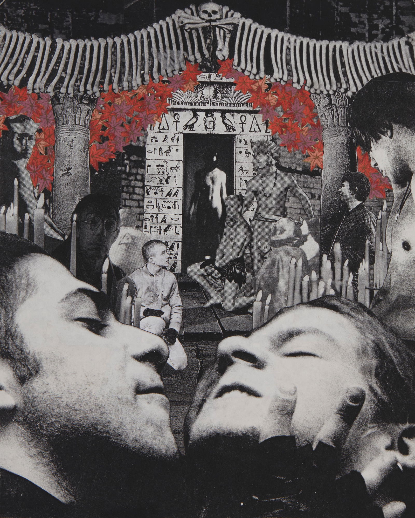 Scott Treleaven (b. 1972, Canadian): We Love an Audience, 2005 Collage on Masonite Signed, titled, and dated verso: Treleaven 10" H x 8" W Provenance: Marc Selwyn Fine Art, Los Angeles, CA The Blake Byrne Collection