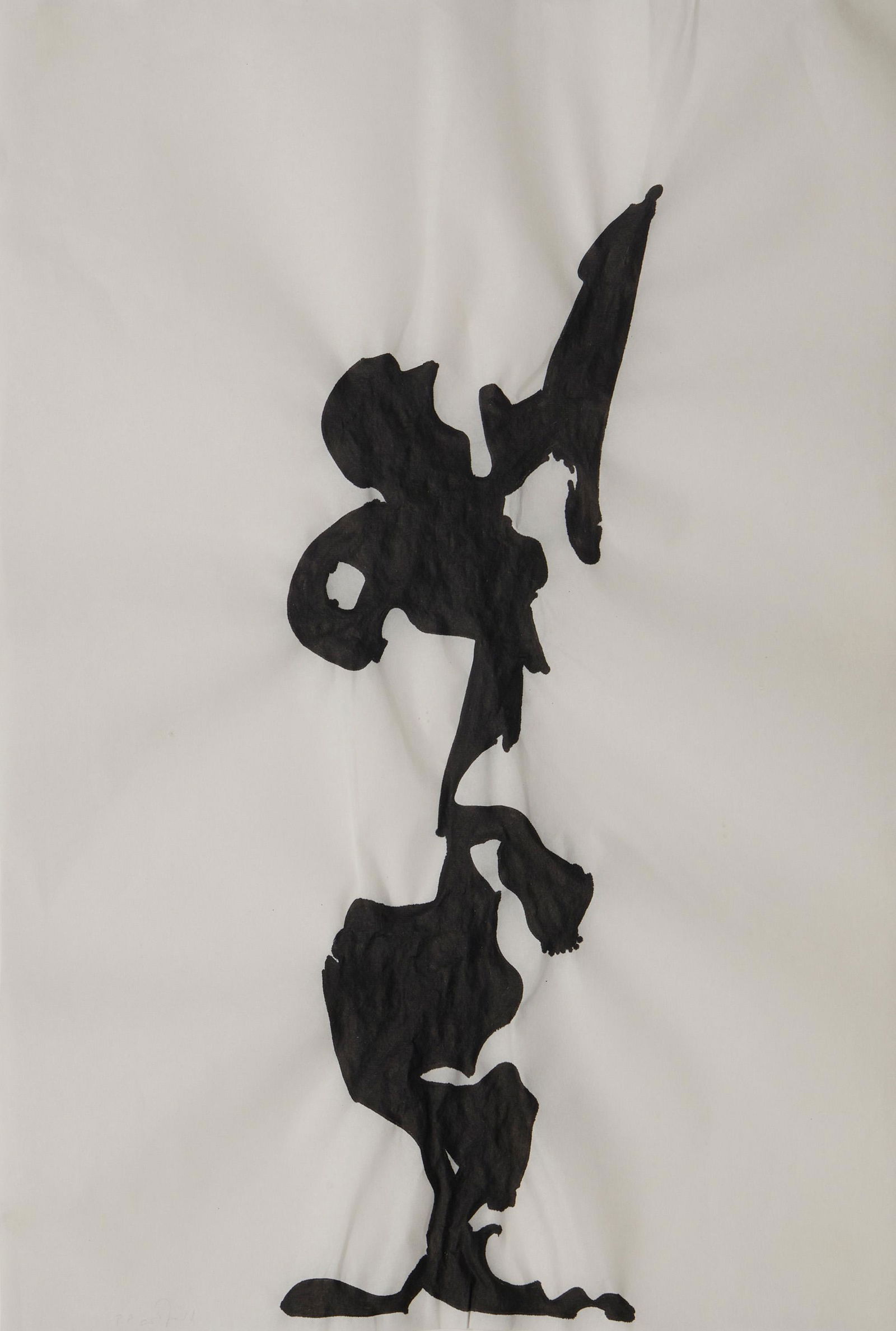 Monique Prieto (b. 1962, American): Untitled, 1999 India ink on rice paper under Plexiglas Appears unsigned; inscribed indistinctly lower left Sheet: 18" H x 12" W Provenance: ACME Gallery, Los Angeles, CA The Blake Byrne Collecti