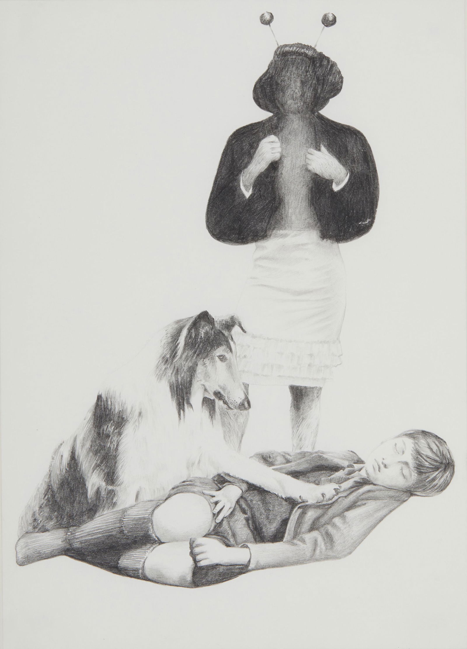 Dennis Scholl (b. 1980, German): Regenland 3, 2004 Pencil on paper under glass Signed, titled, and dated verso: Scholl Sheet: 11.75" H x 8.25" W Provenance: Arndt & Partner, Berlin The Blake Byrne Collection