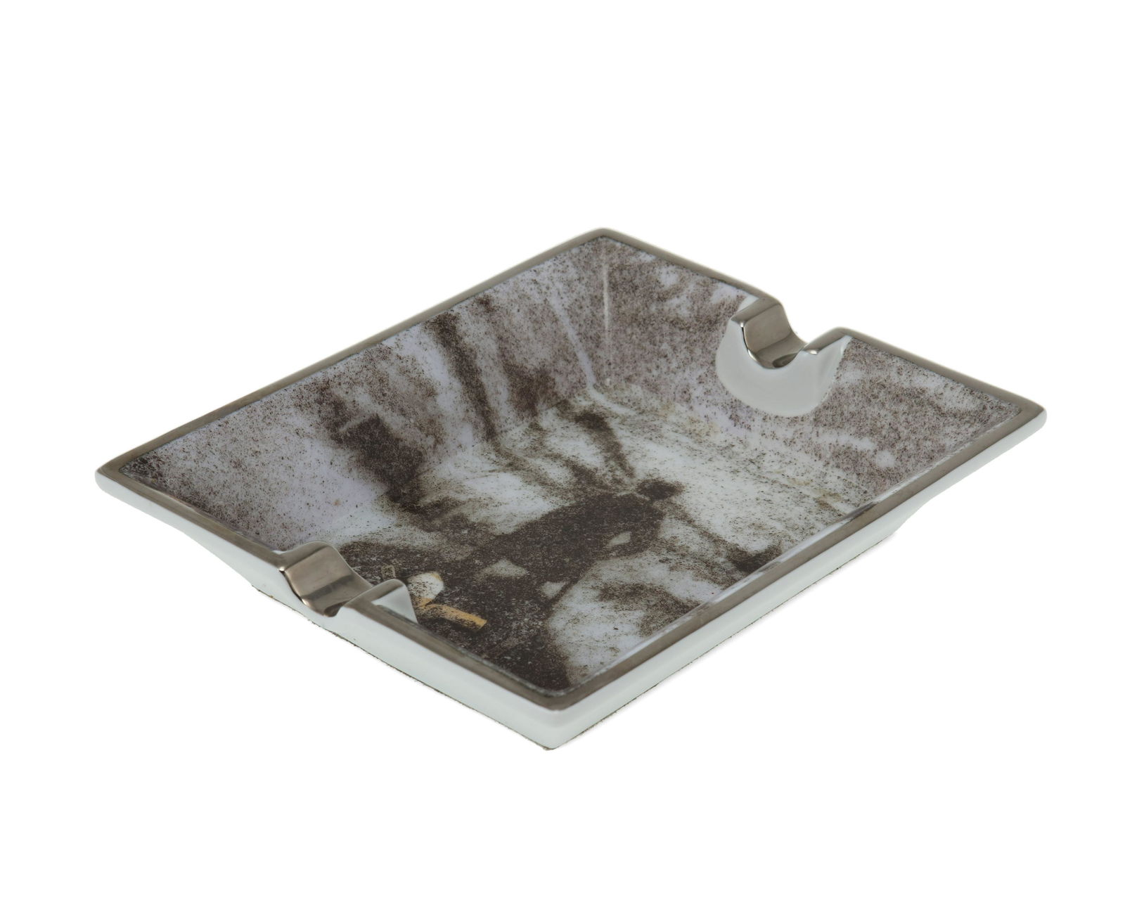 Vik Muniz (b. 1961, Brazilian): Untitled (Wanderer Ashtray), 1999 Porcelain Impressed to underside pad: 1999 / Peter Norton Family Christmas Project / by Vik Muniz / Made by Bernardaud in Limoges, France 1.375" H x 6.625" W x 7.7