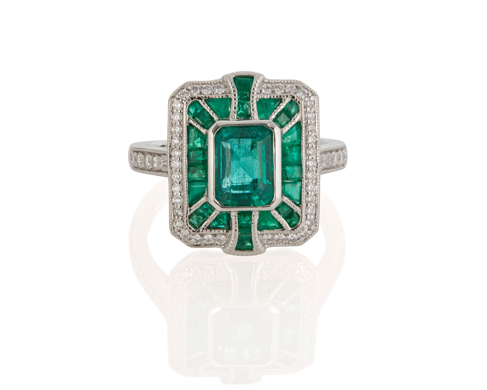 An emerald and diamond ring (1 of 2)
