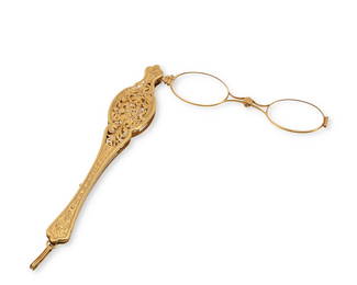 A Victorian gold lorgnette