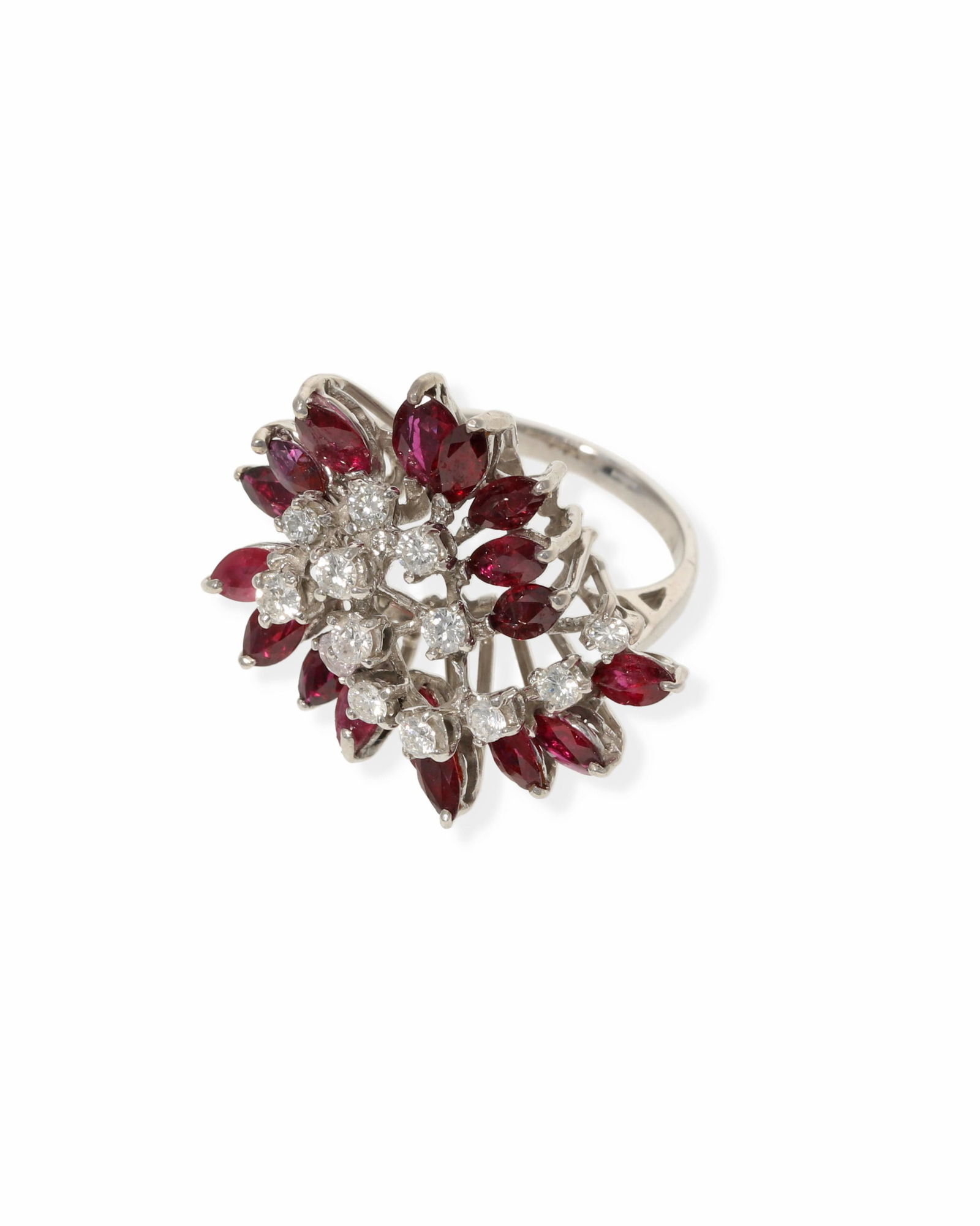 A ruby and diamond freeform ring (1 of 3)
