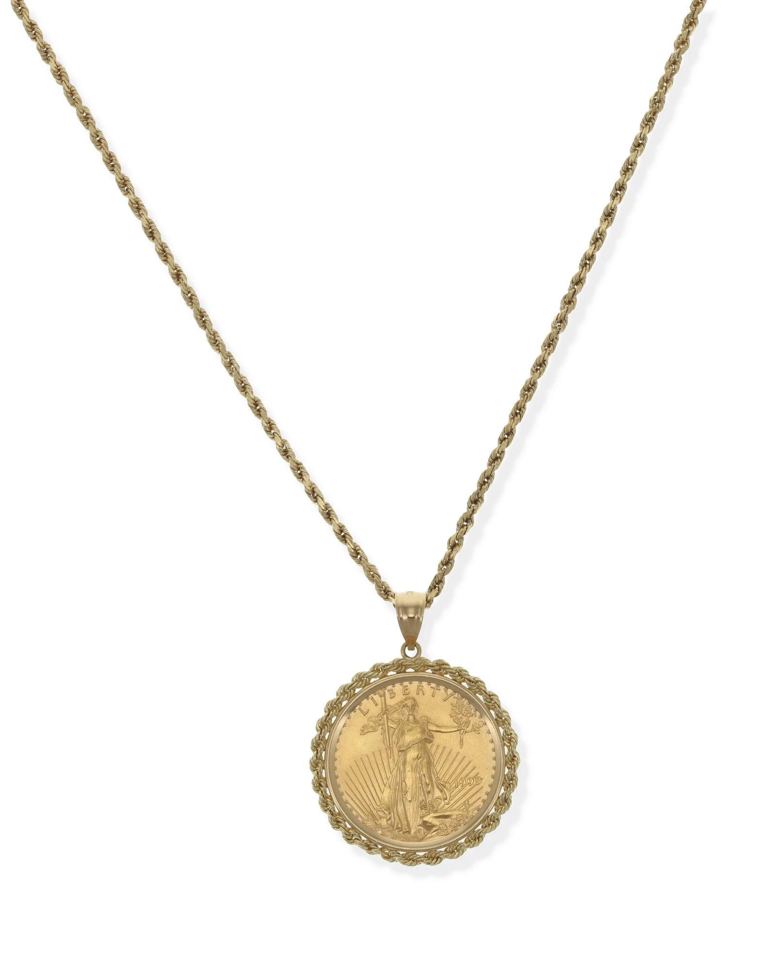 A gold coin necklace (1 of 2)