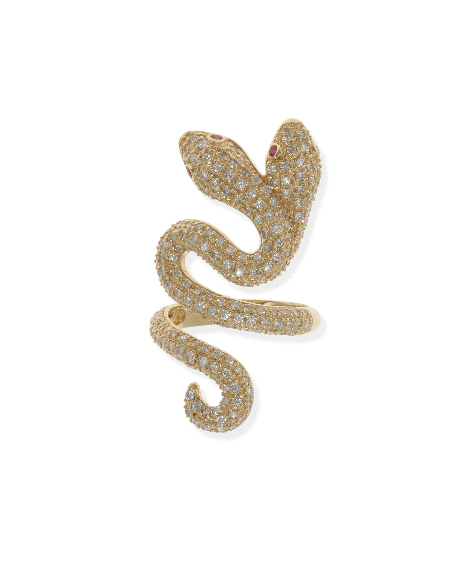 A diamond doubled headed snake ring (1 of 2)