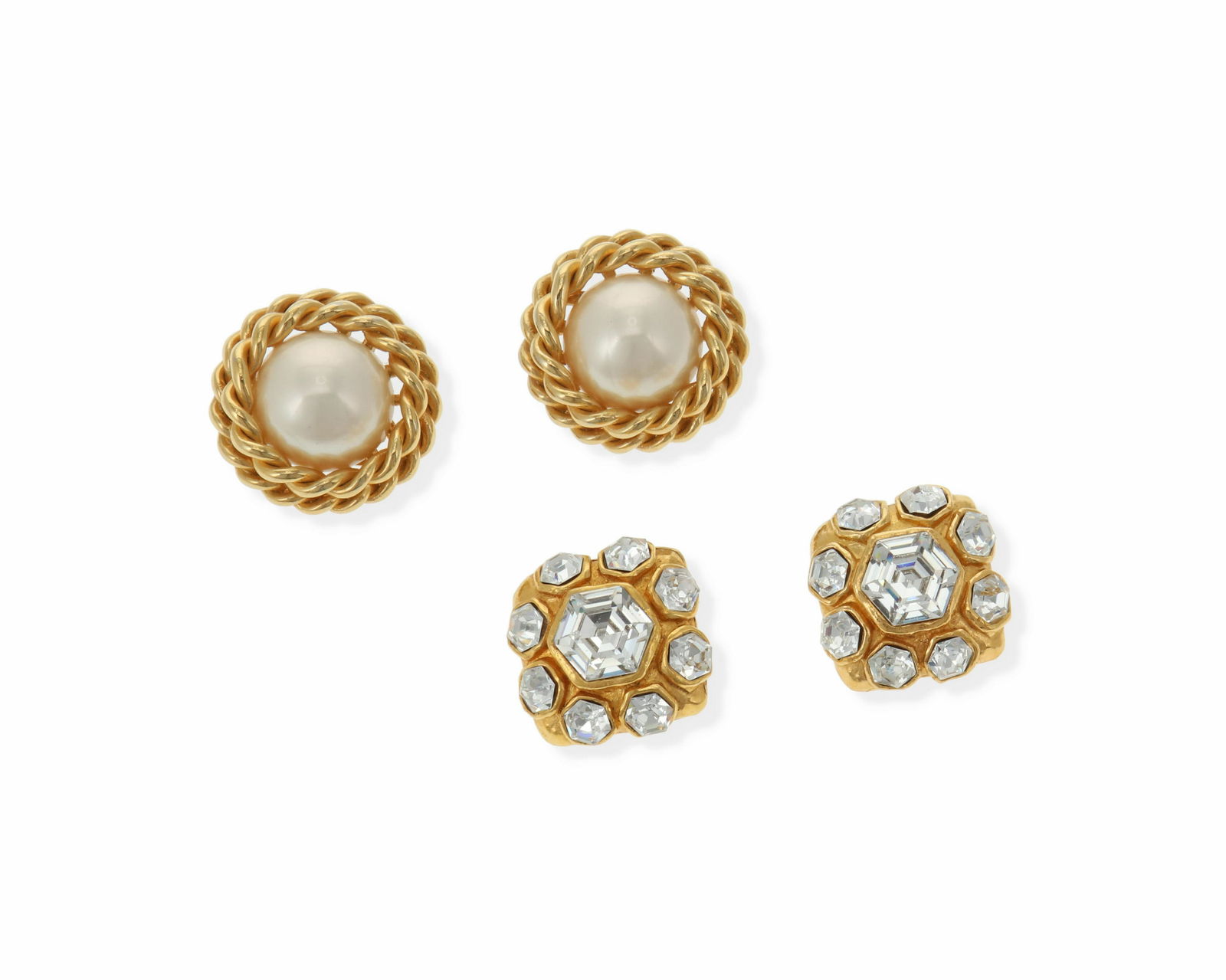 Two pairs of costume earrings, comprising Chanel (1 of 2)