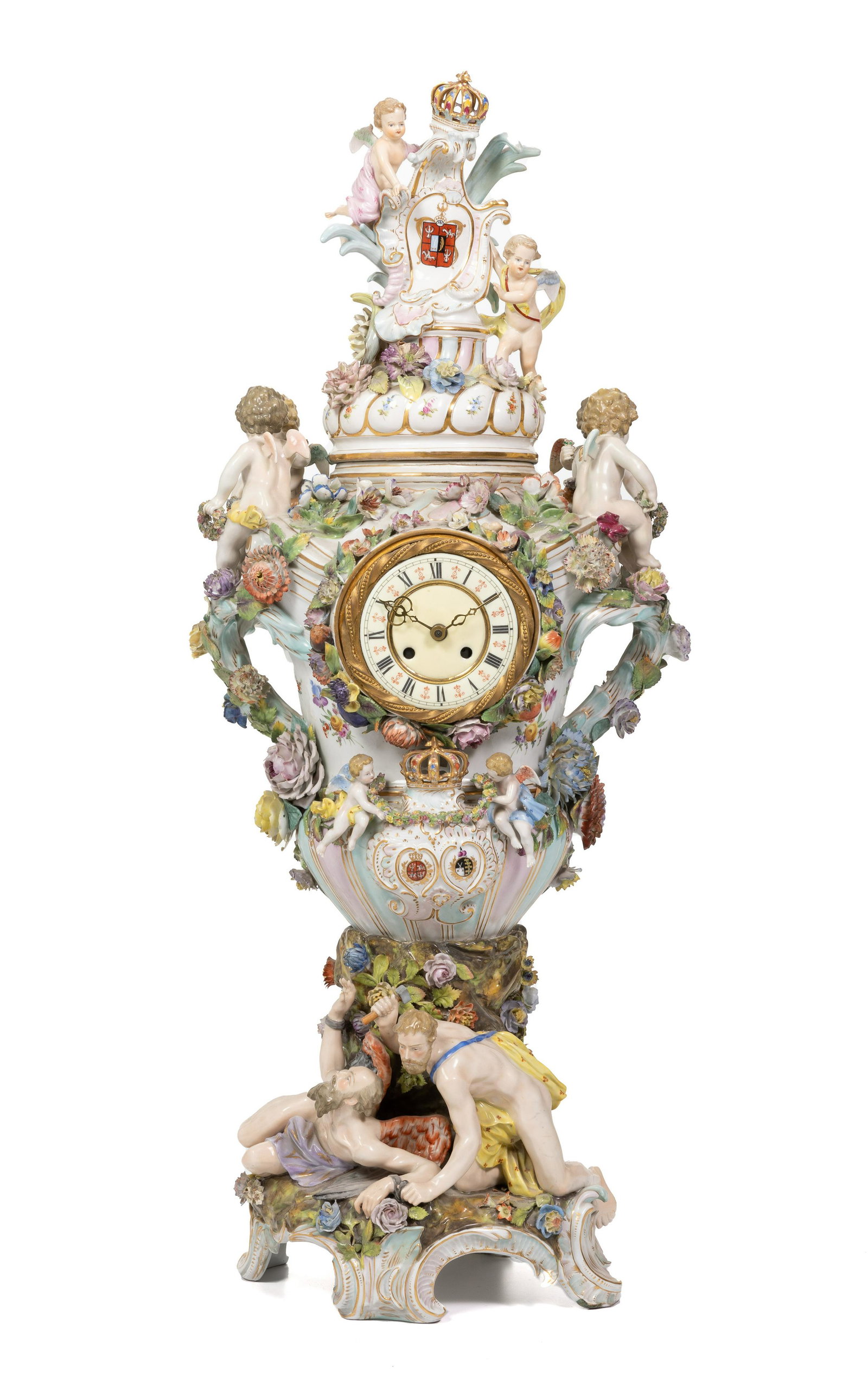 A monumental Meissen-style relief-decorated porcelain (1 of 2)