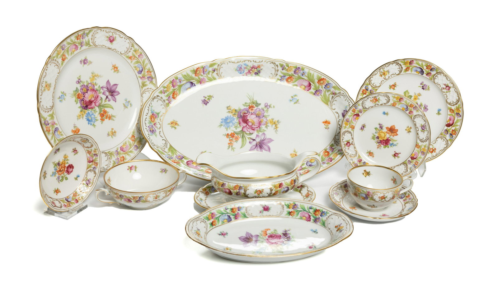 A Schumann-Bavaria "Empress Dresden Flowers" porcelain (1 of 5)
