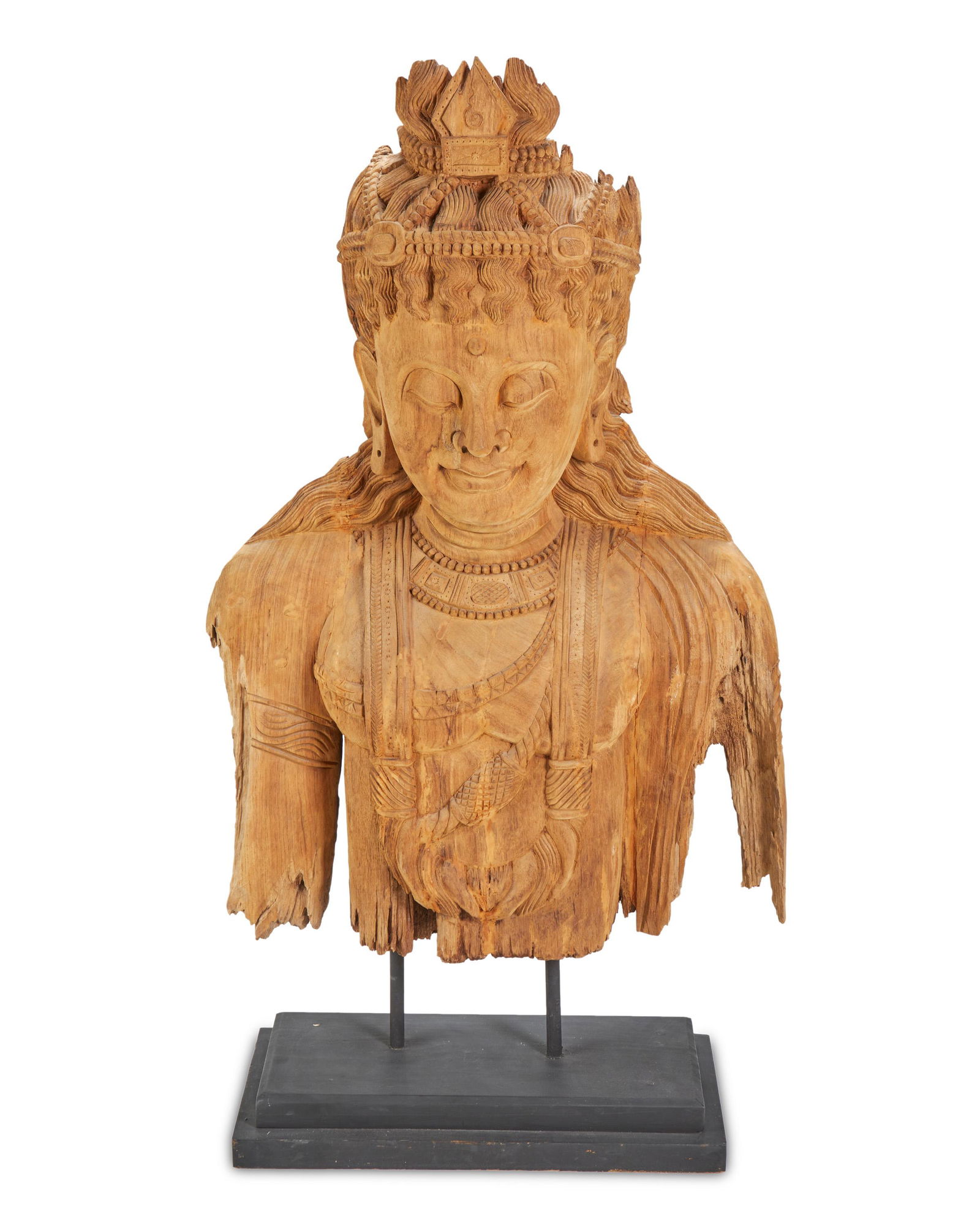 An Indonesian carved wood deity (1 of 4)