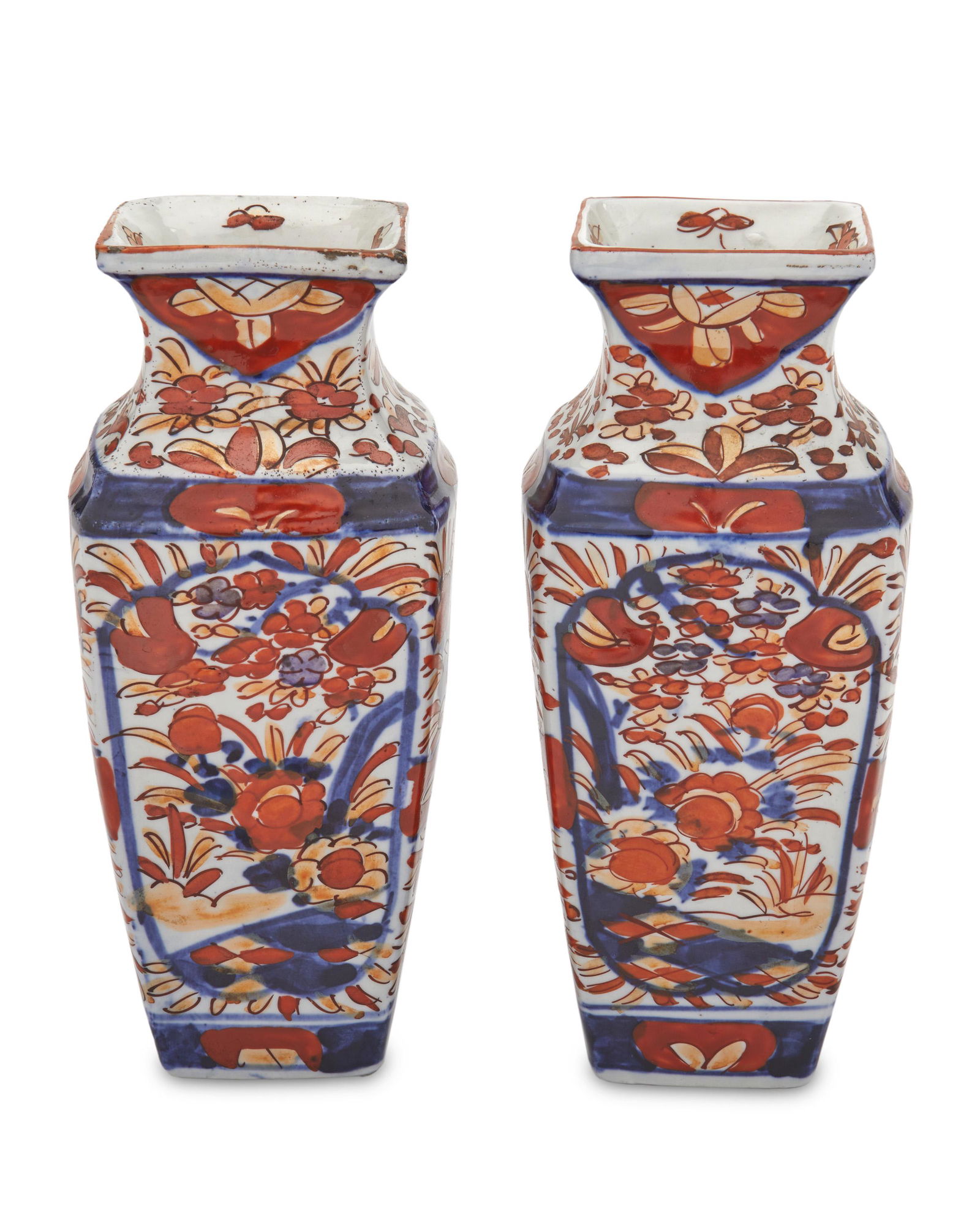 A pair of Chinese Imari porcelain vases (1 of 3)
