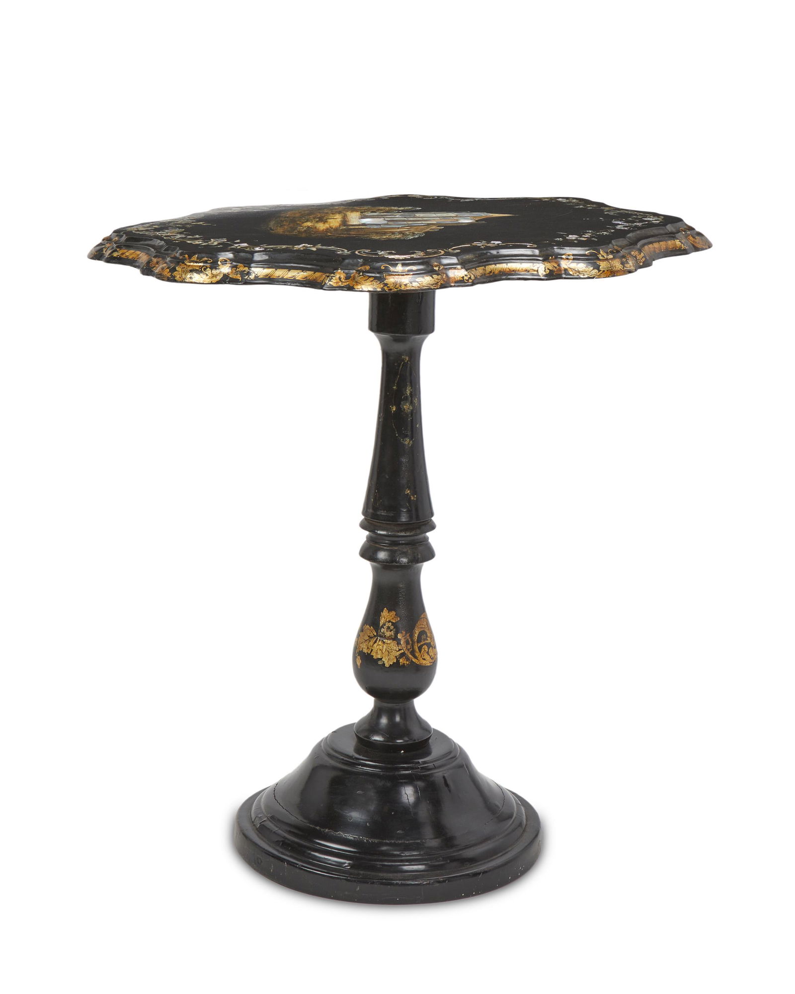 A papier-mache tilt-top table (1 of 7)