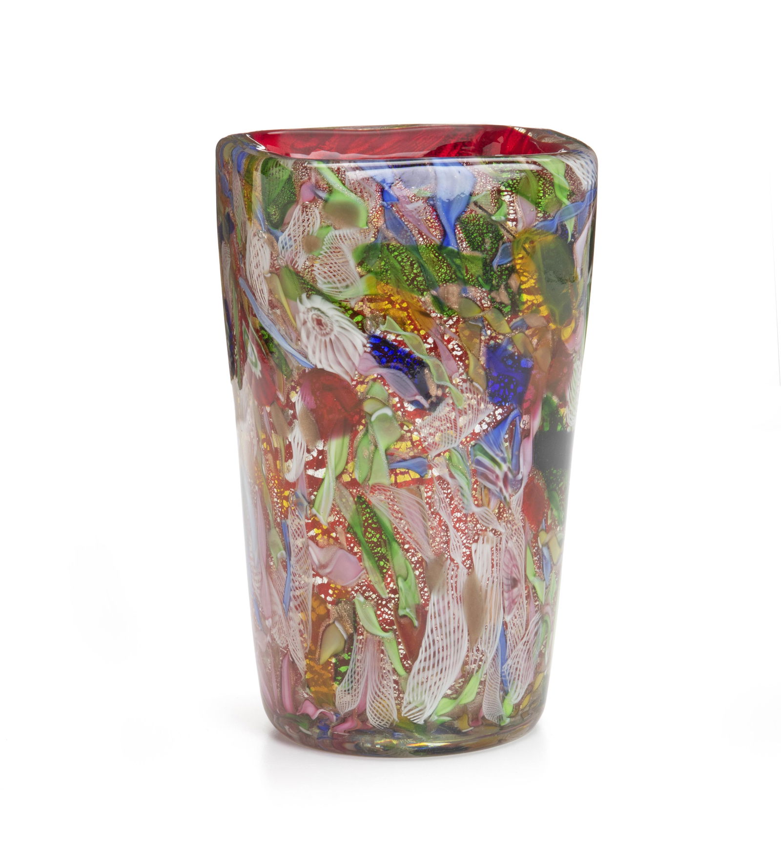 A Murano murrina art glass vase (1 of 3)