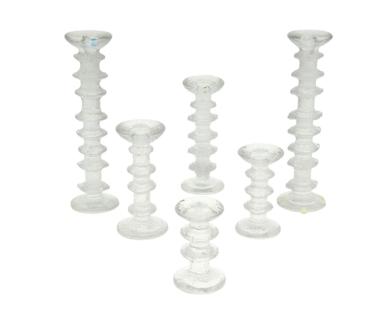 Six "Festivo" glass candlesticks by Timo Sarpaneva for (1 of 3)