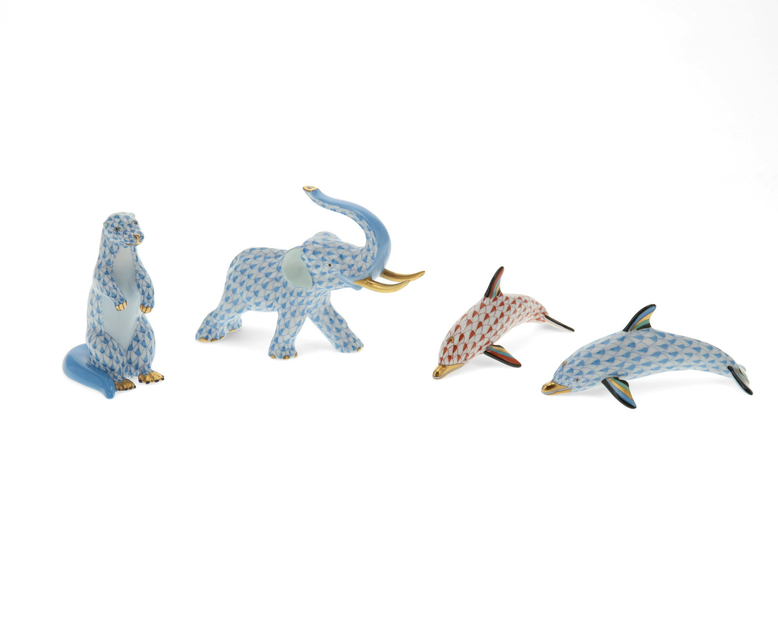 Four Herend porcelain animal figures (1 of 4)