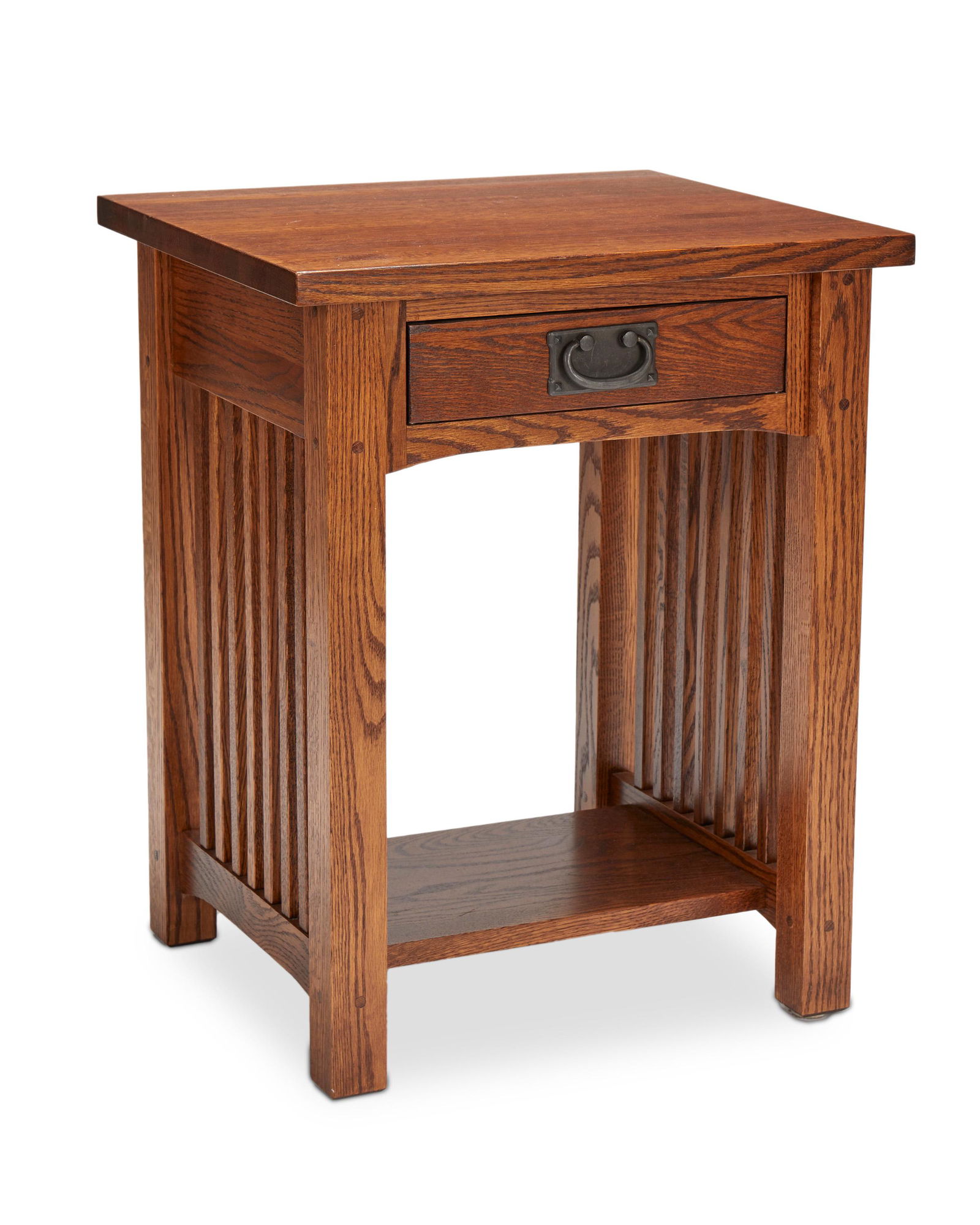 A contemporary Mission-style end table (1 of 4)