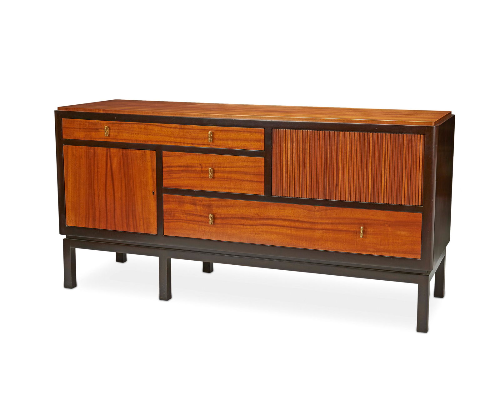 A Dunbar modern two-toned wood credenza (1 of 10)