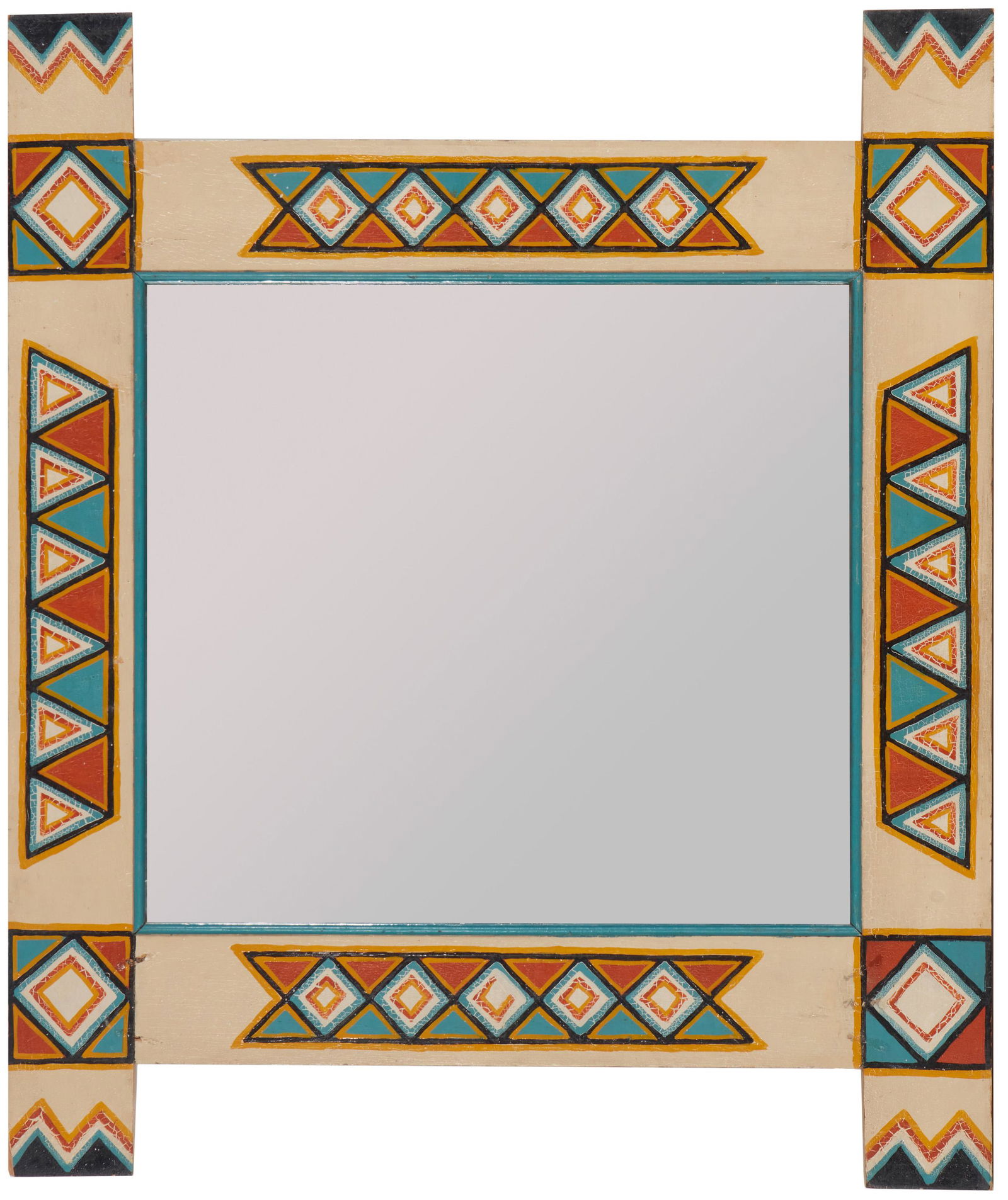 A Will Evans painted mirror from Shiprock Trading Post (1 of 3)