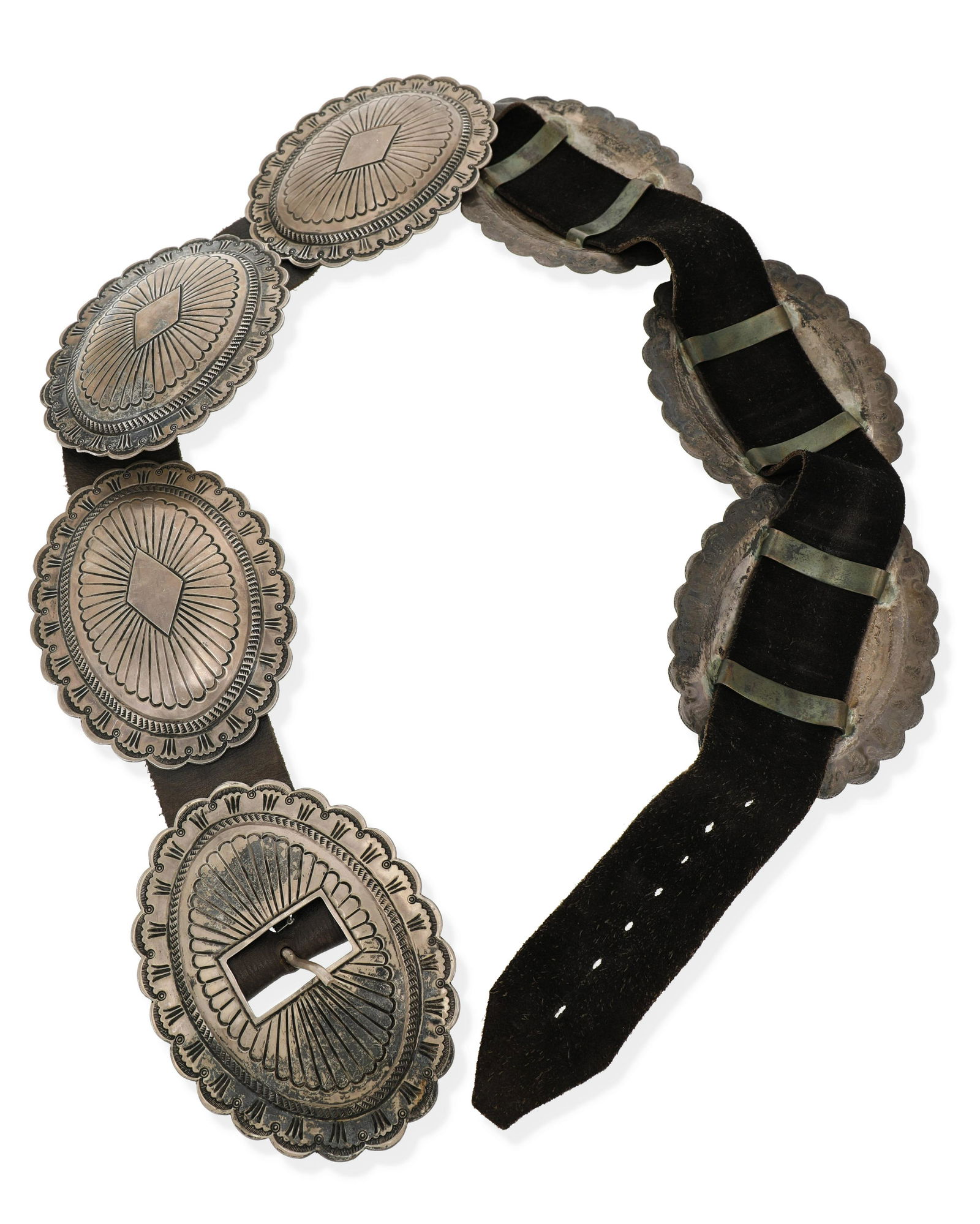 A large Navajo silver concho belt (1 of 1)