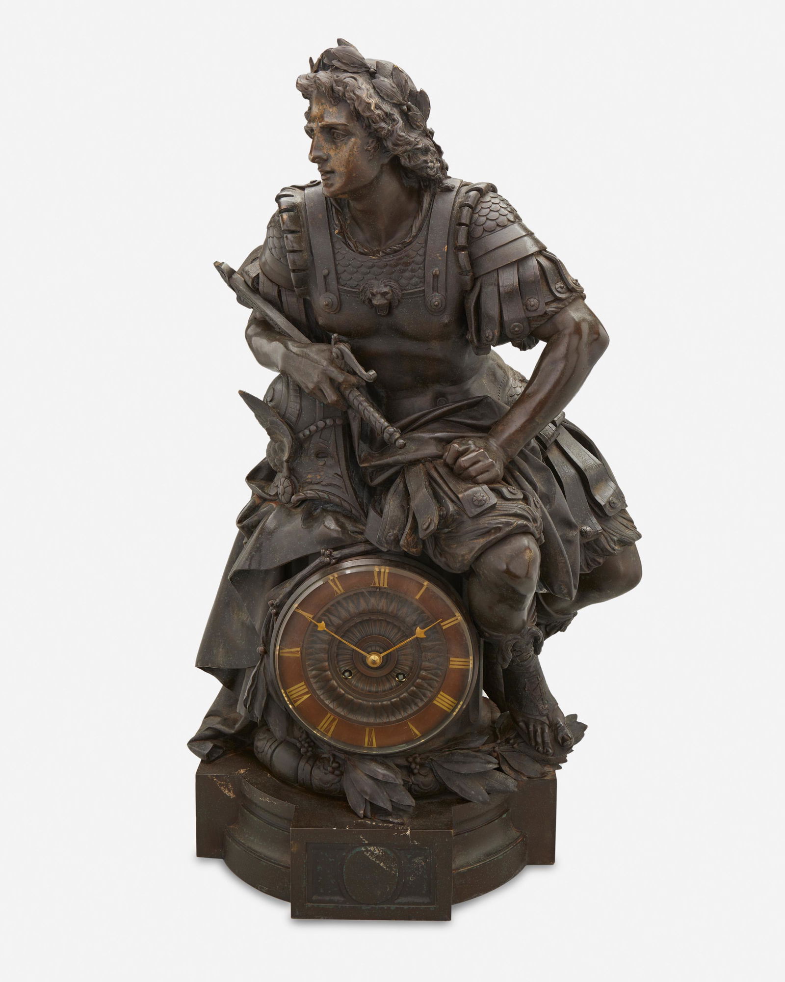 A French Charpentier figural bronze mantel clock (1 of 3)