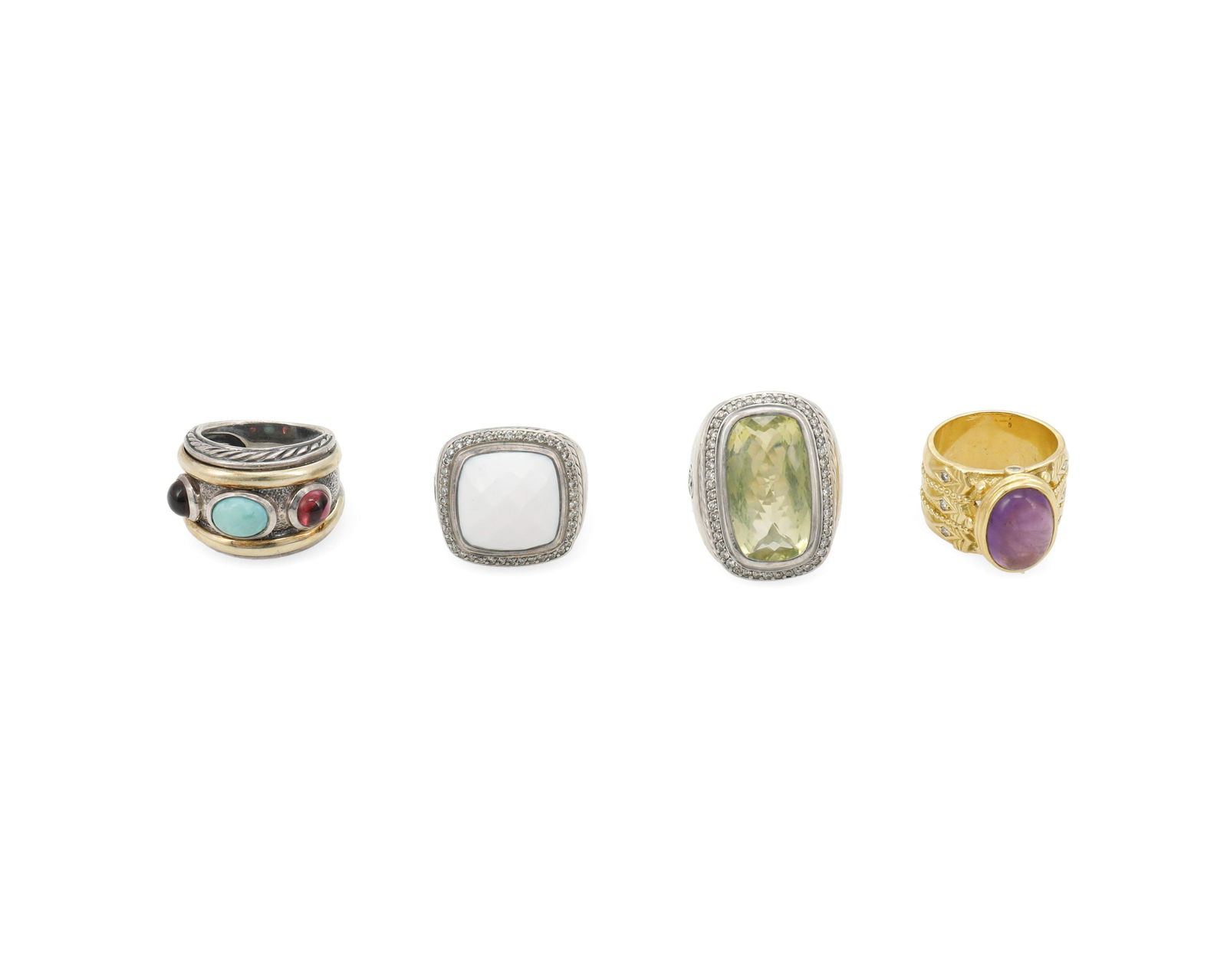 Four gemstone rings, including David Yurman (1 of 2)