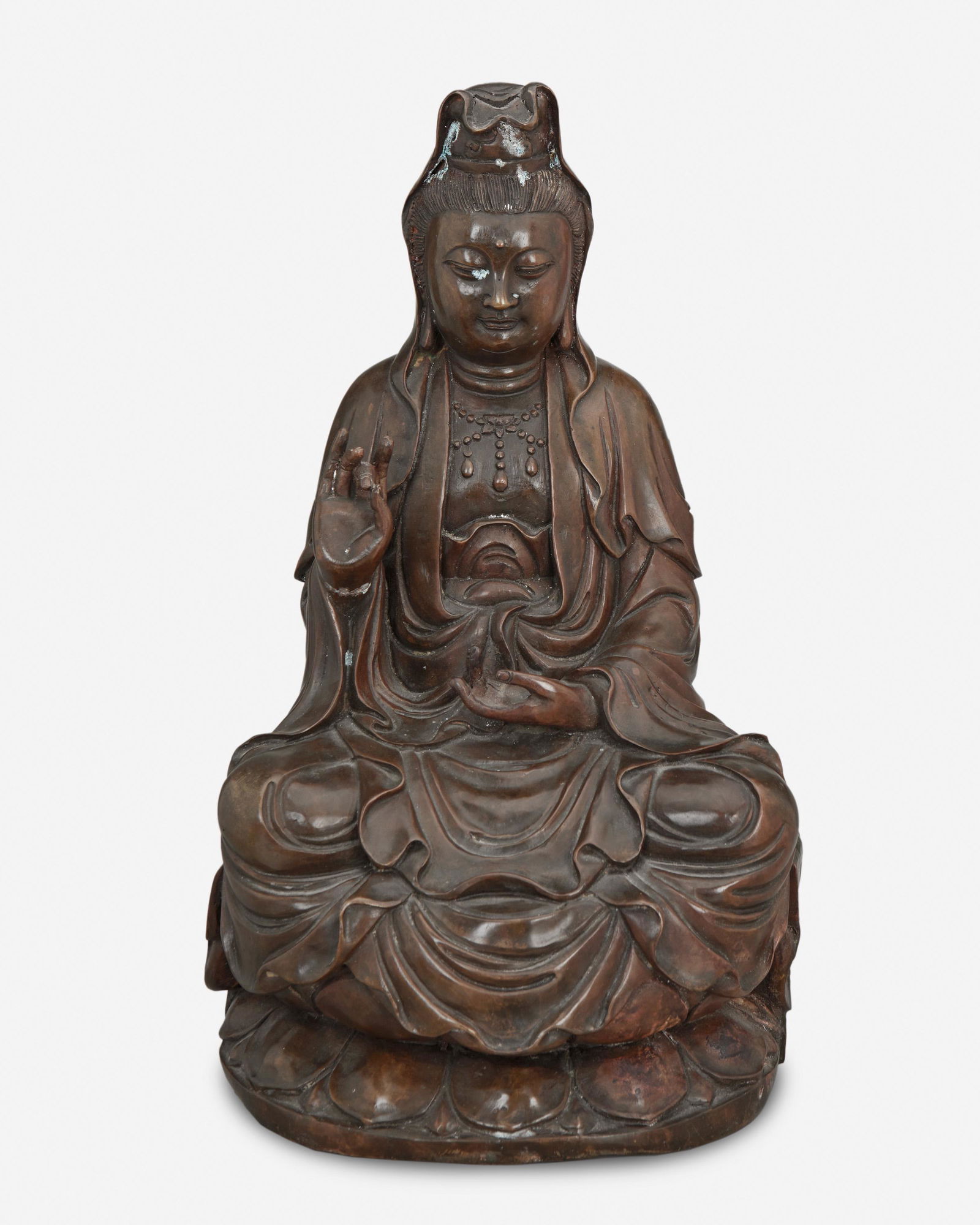 A patinated bronze Buddha (1 of 3)