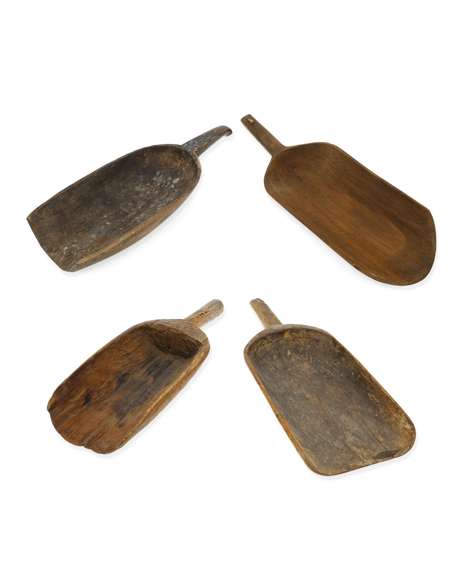 Three Indian carved wood rice scoops (1 of 1)