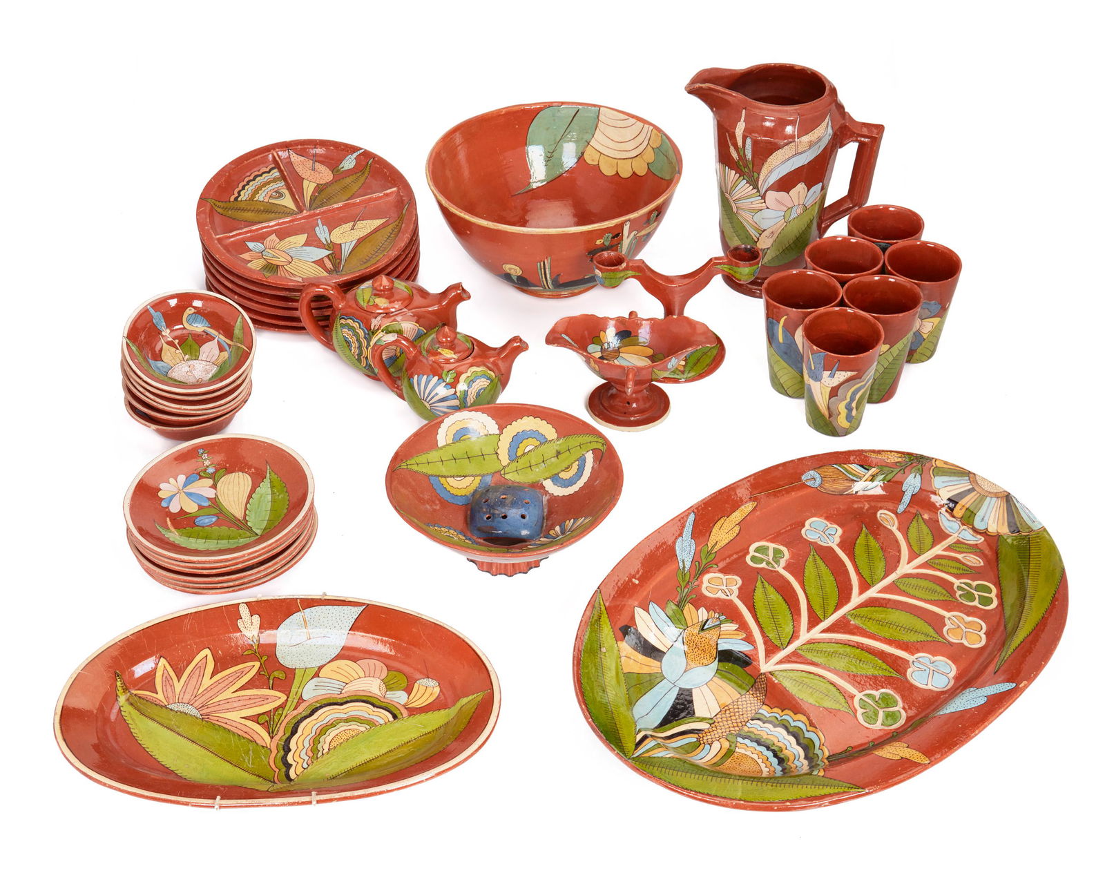 A Tlaquepaque pottery dinner service, by Josefina Arias (1 of 5)