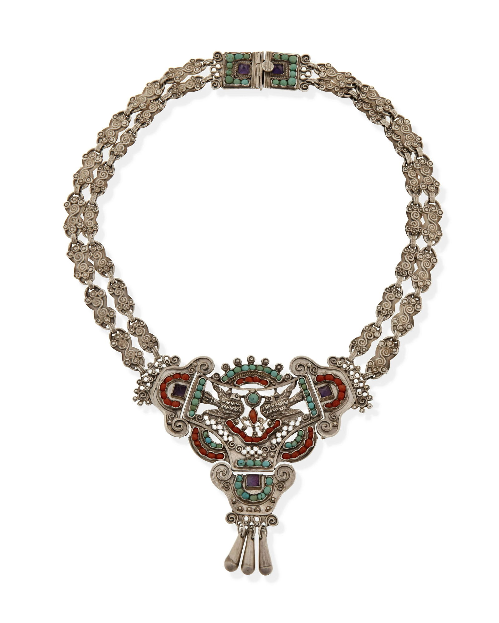 A Matl sterling silver and gem-set necklace (1 of 2)