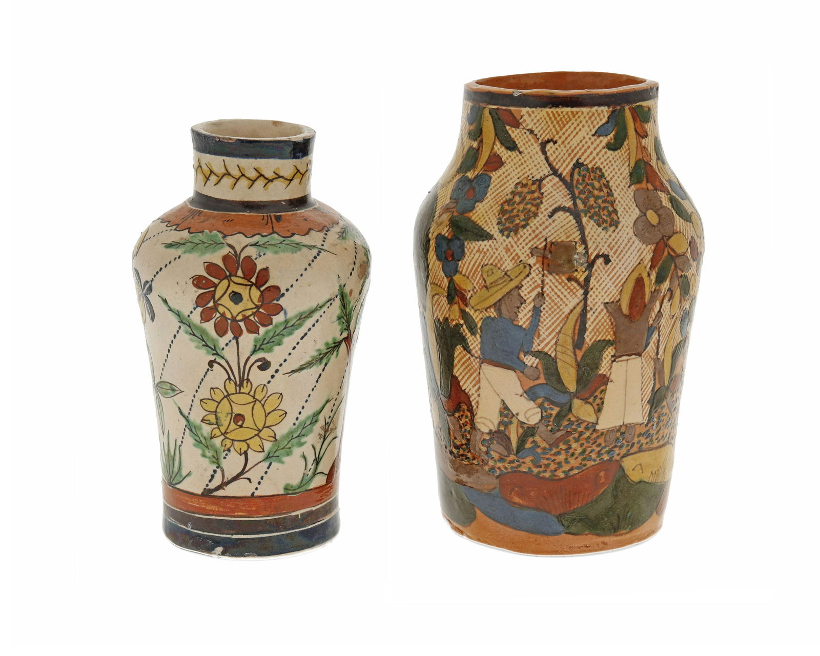 Two Tlaquepaque pottery vases (1 of 3)