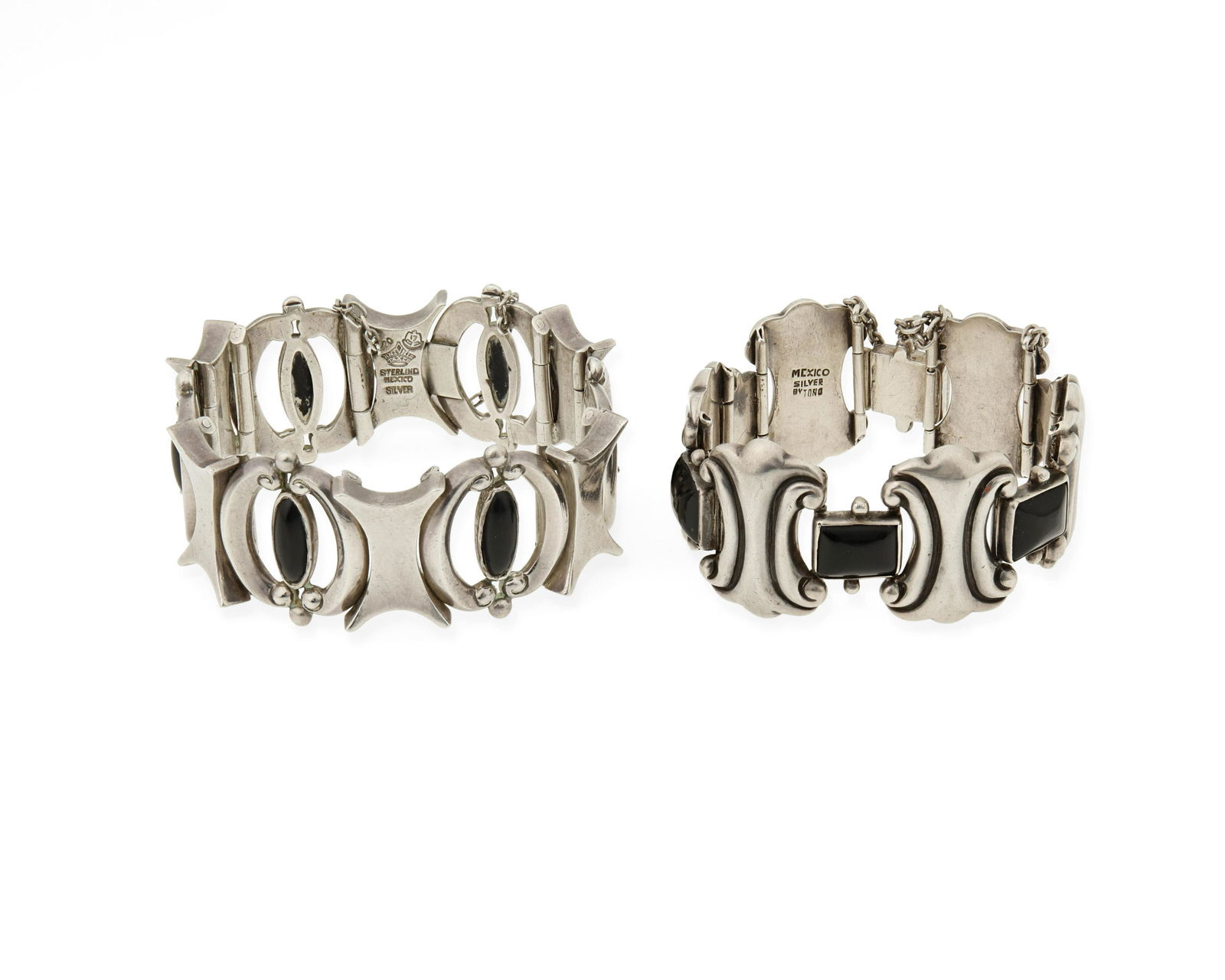 A set of Antonio Pineda silver and onyx bracelets (1 of 1)